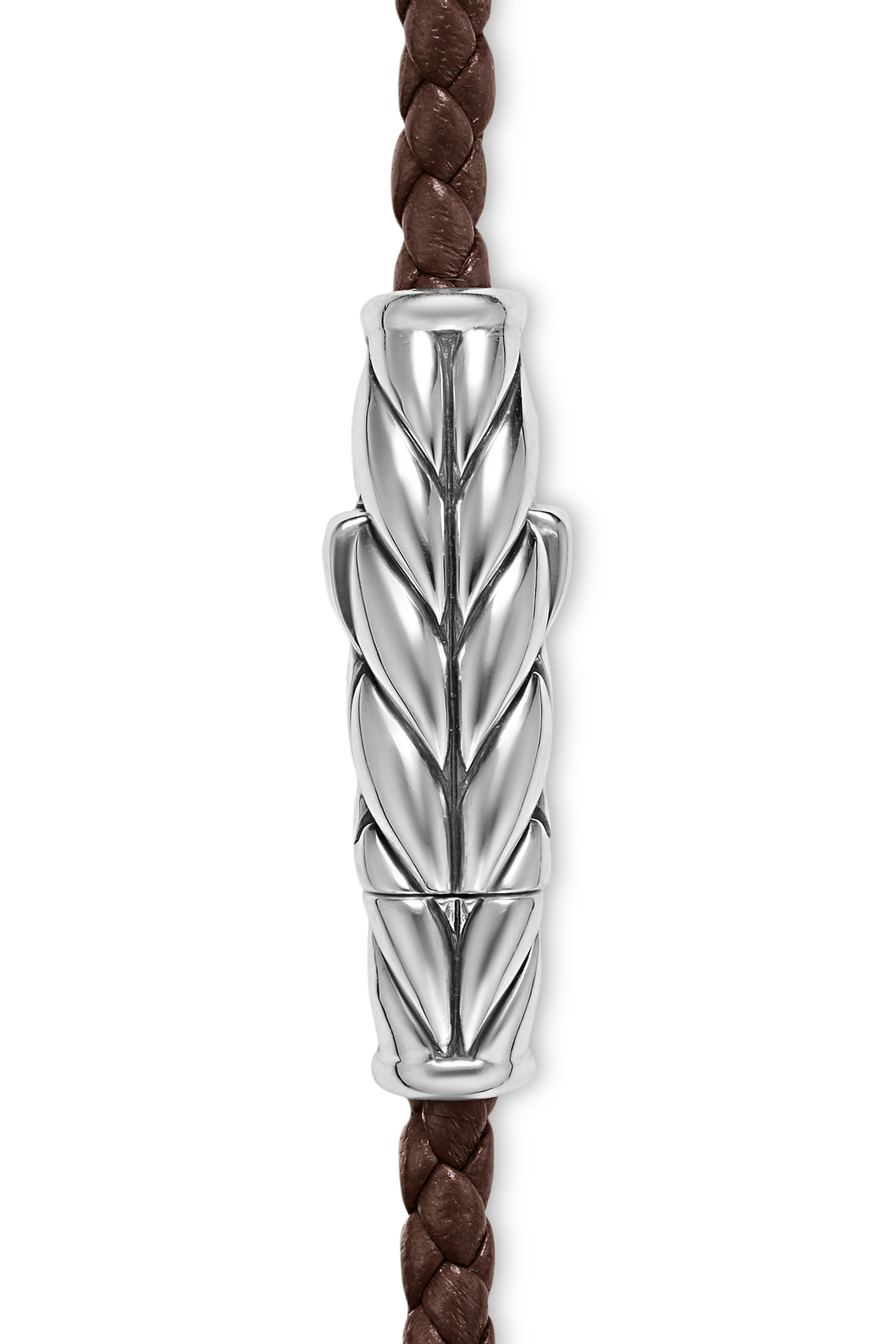 Chevron Triple Wrap Bracelet, Leather & Sterling Silver