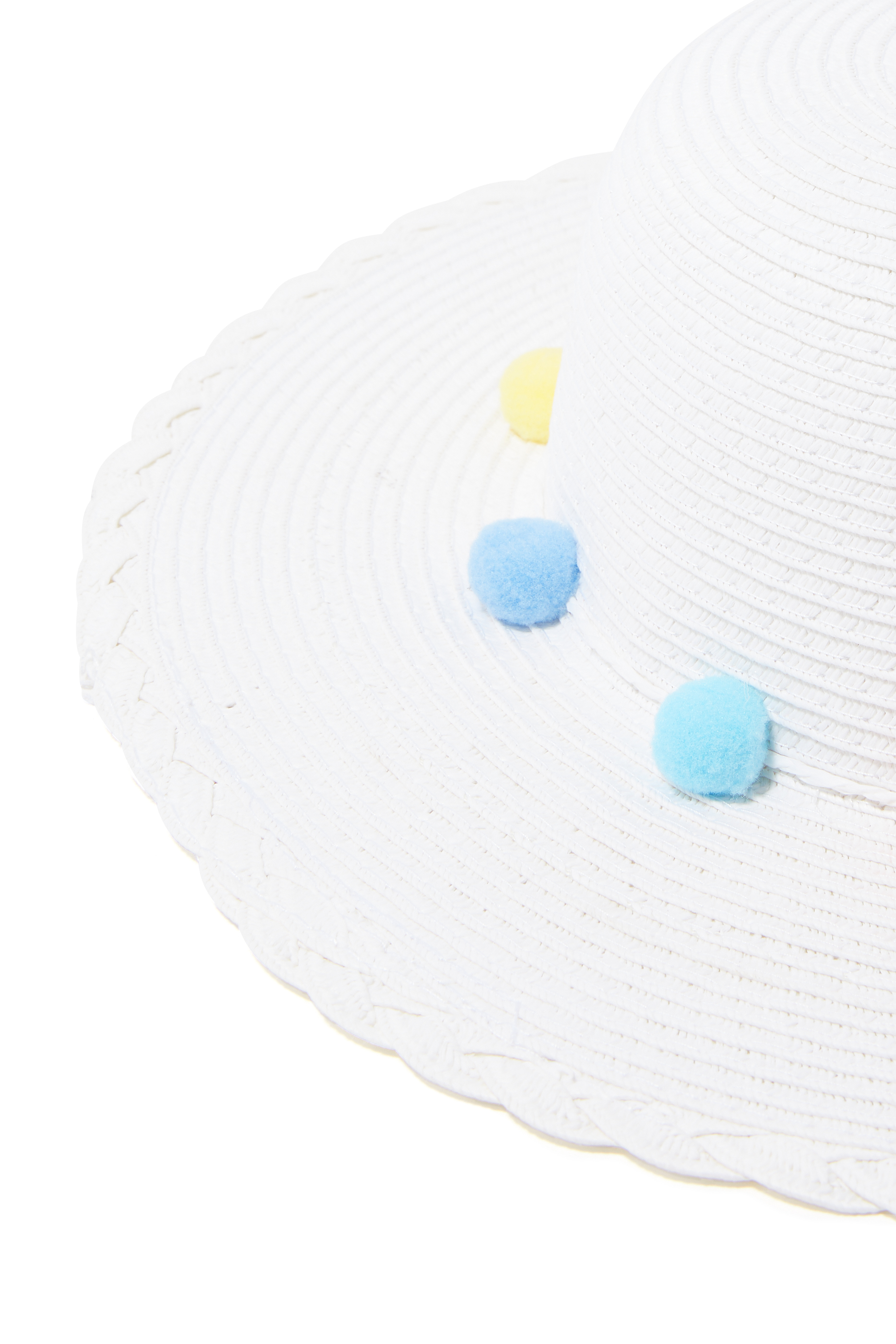 Kids Pompom Detail Sun Hat