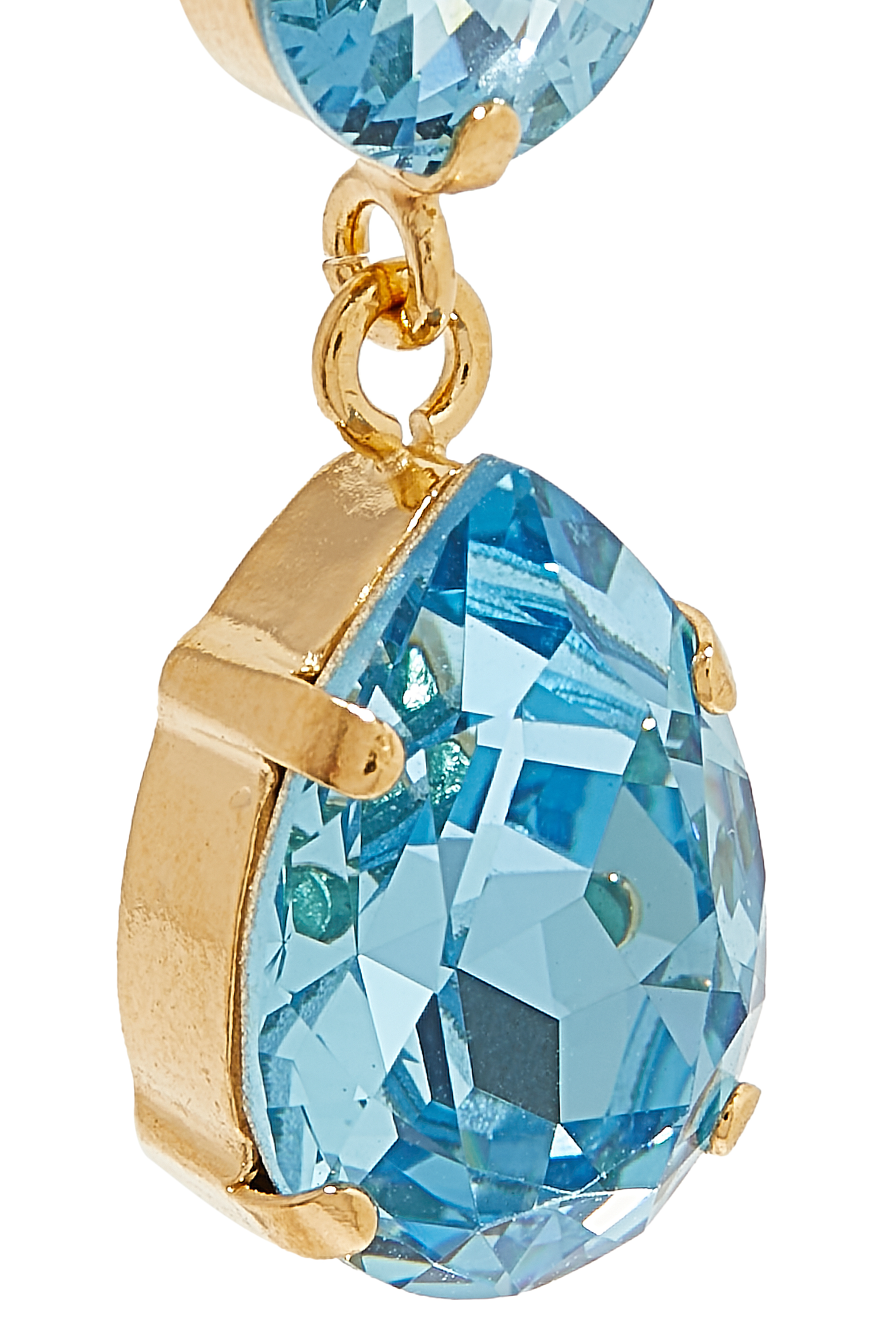 Classic Drop Earrings, 18K Gold/Rhodium & Crystals