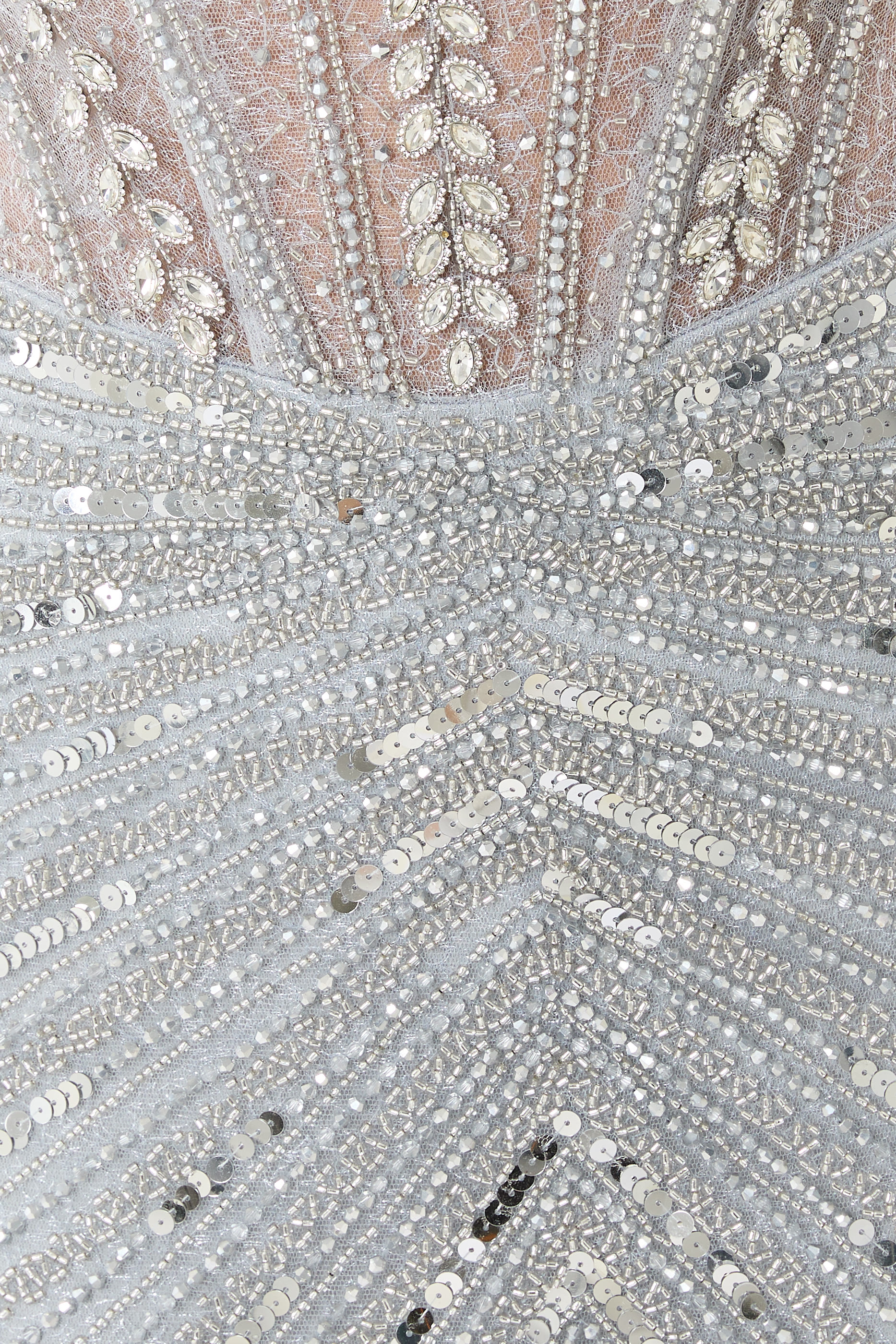 Beaded Sleeveless Gown