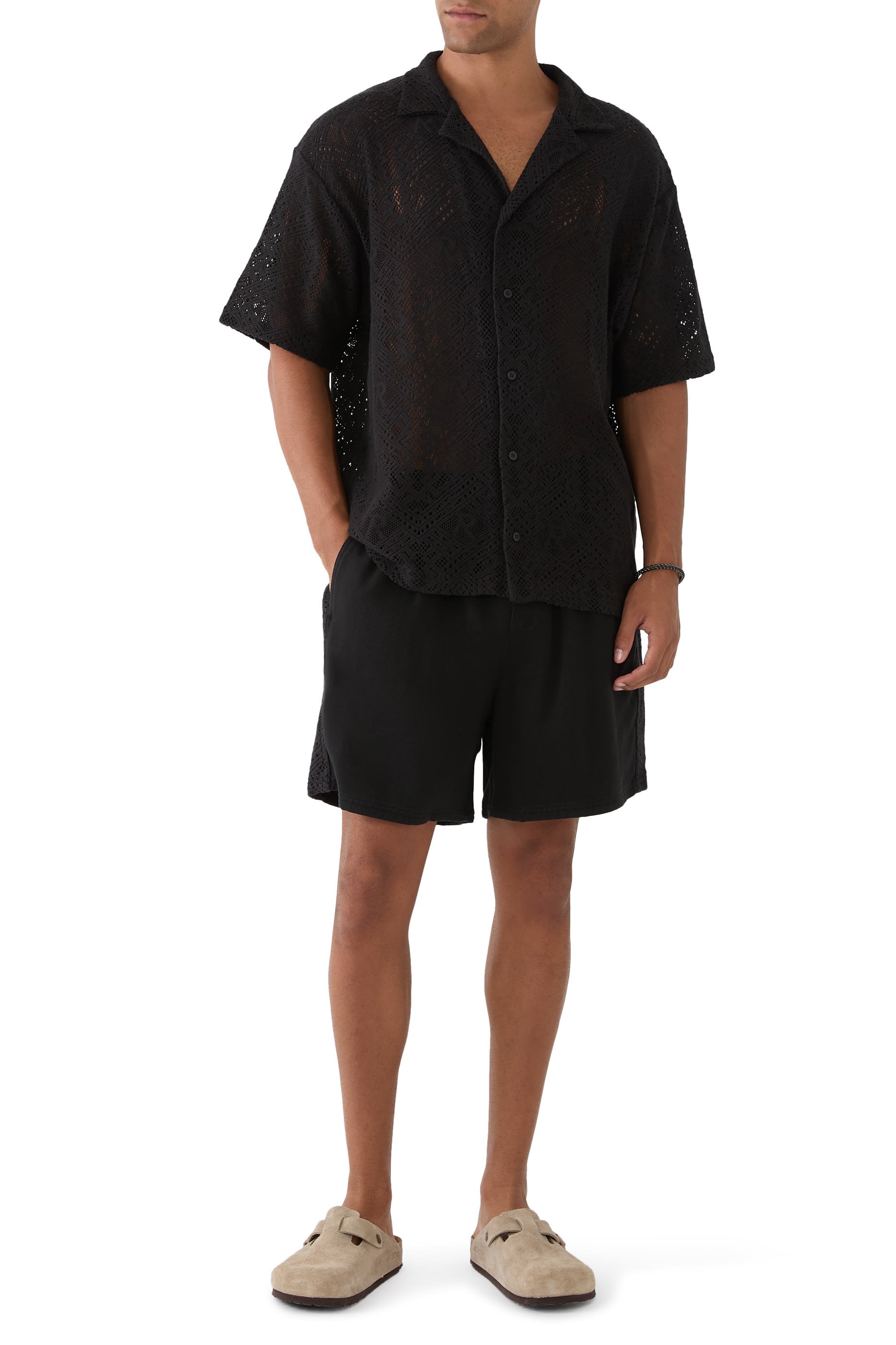 Knitted Panel Shorts