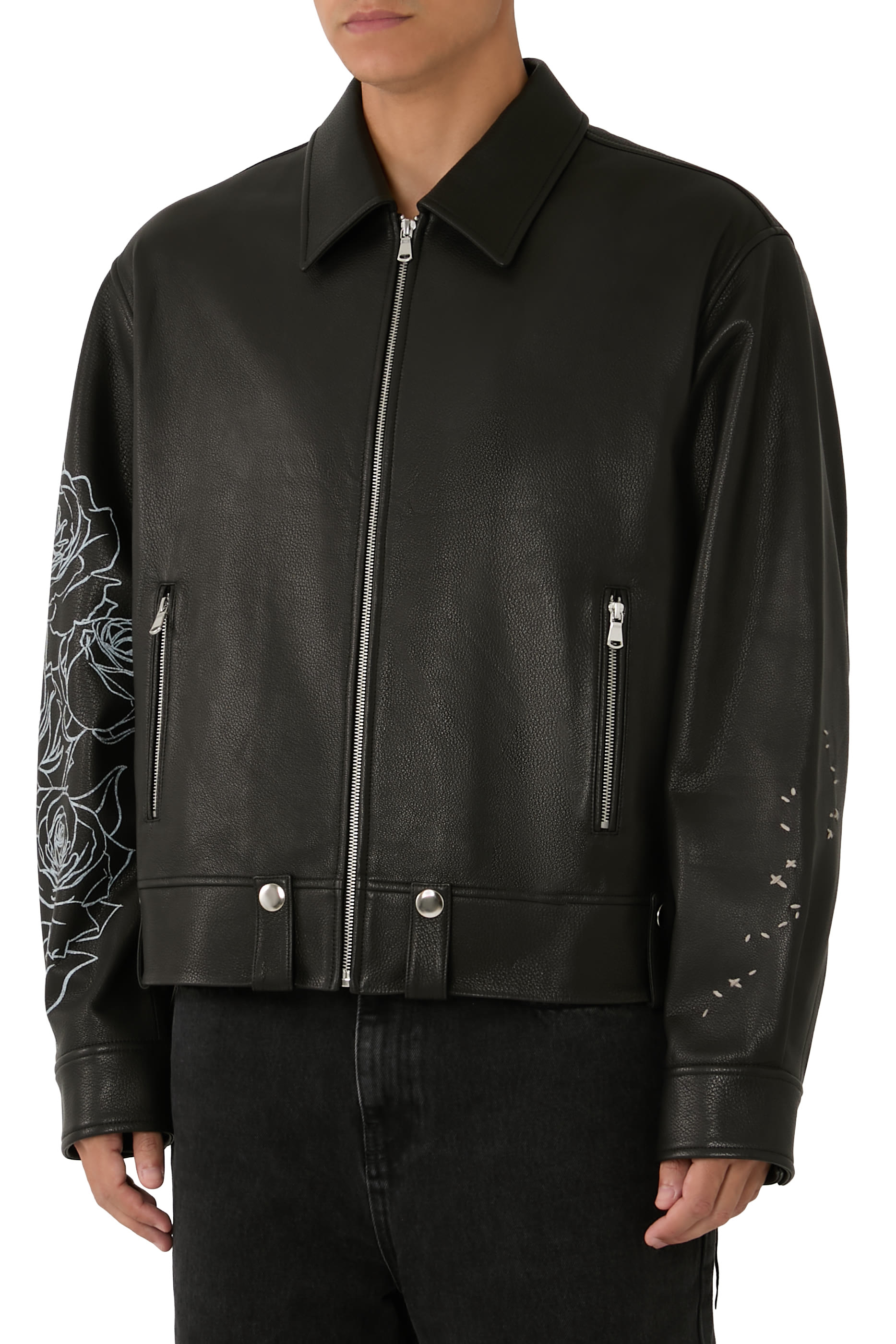 Roses Leather Blouson 