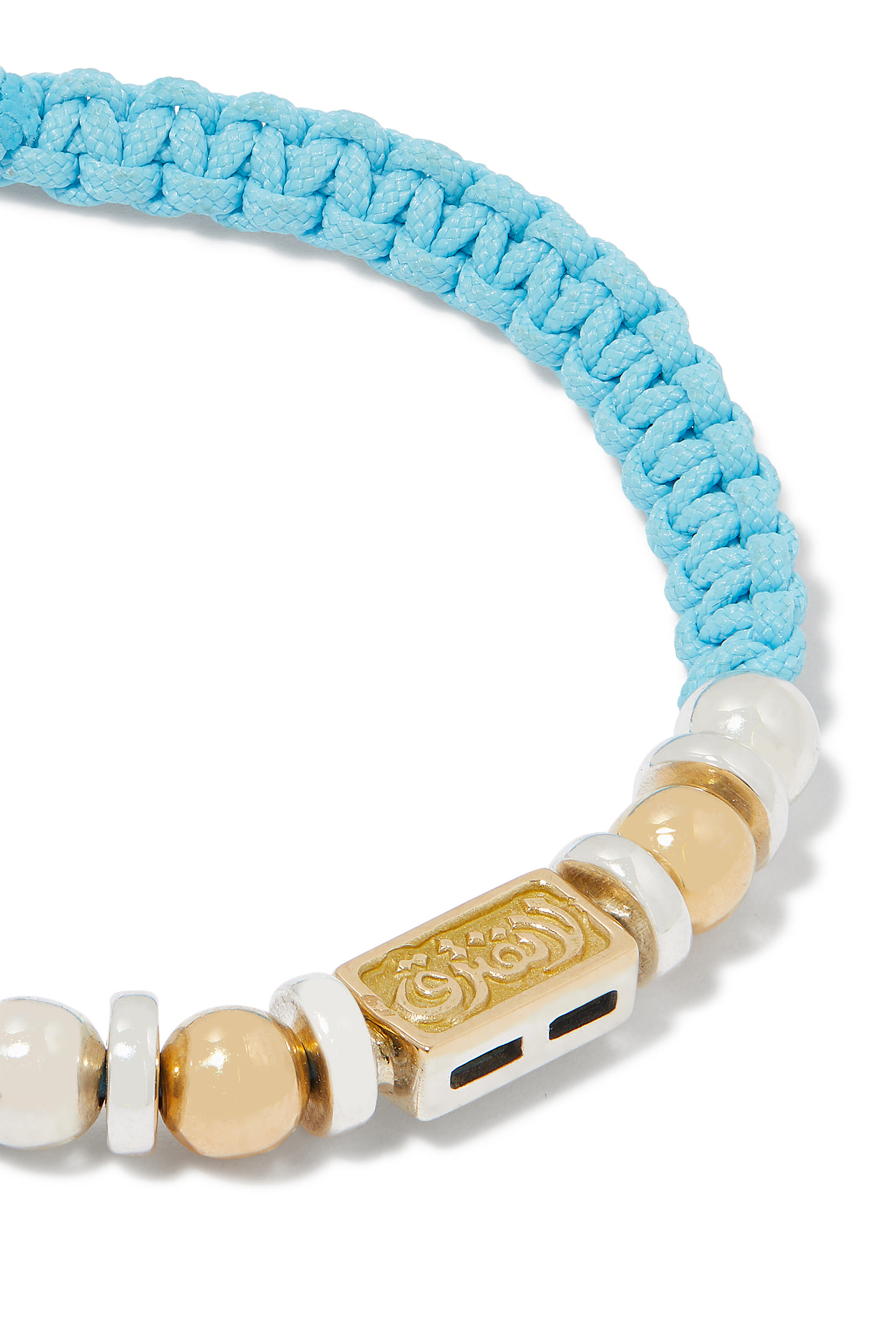  Never Apart Braided Bracelet, 18K Yellow Gold with Sterling Silver & Fabric