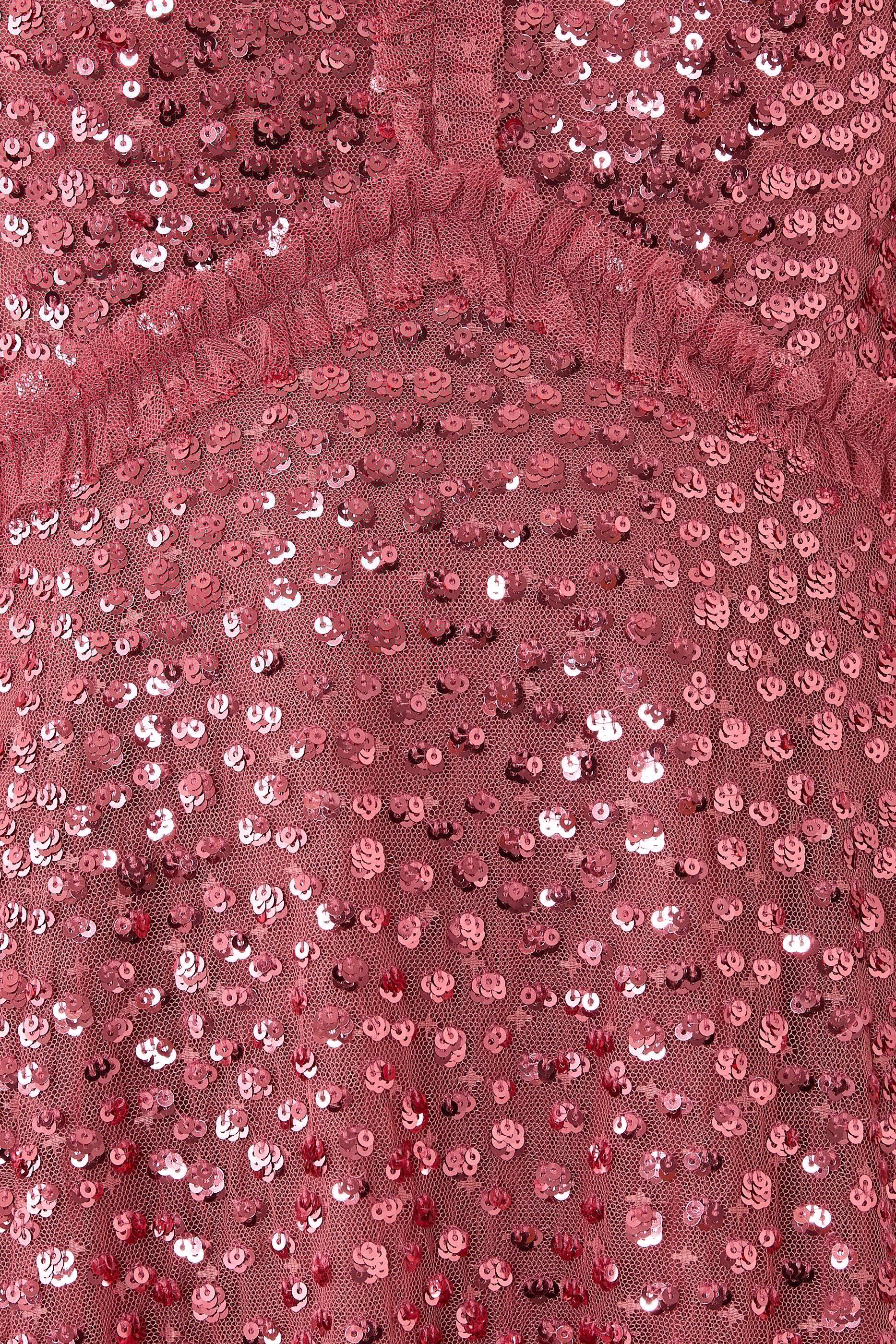  Dappled Sequin Long Sleeve Ankle Gown