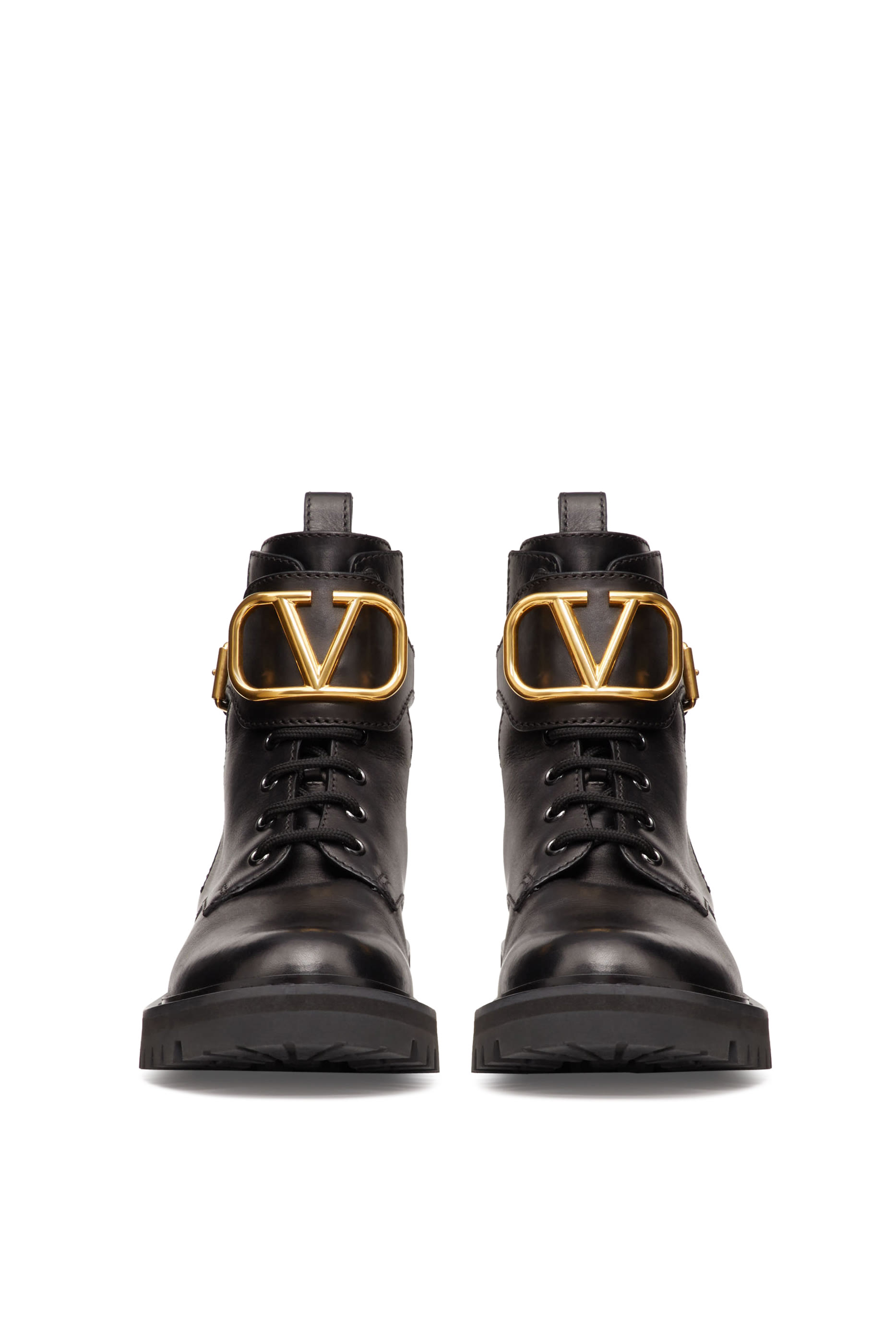 V-Logo Combat Boots