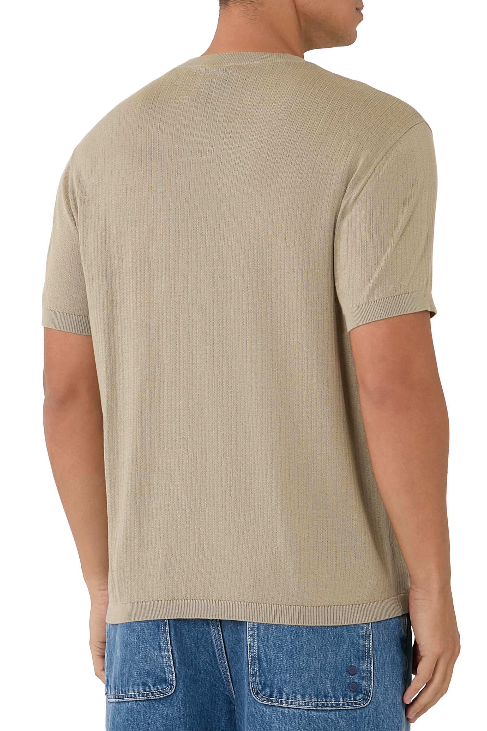 Ribbed Cotton Tricot Top