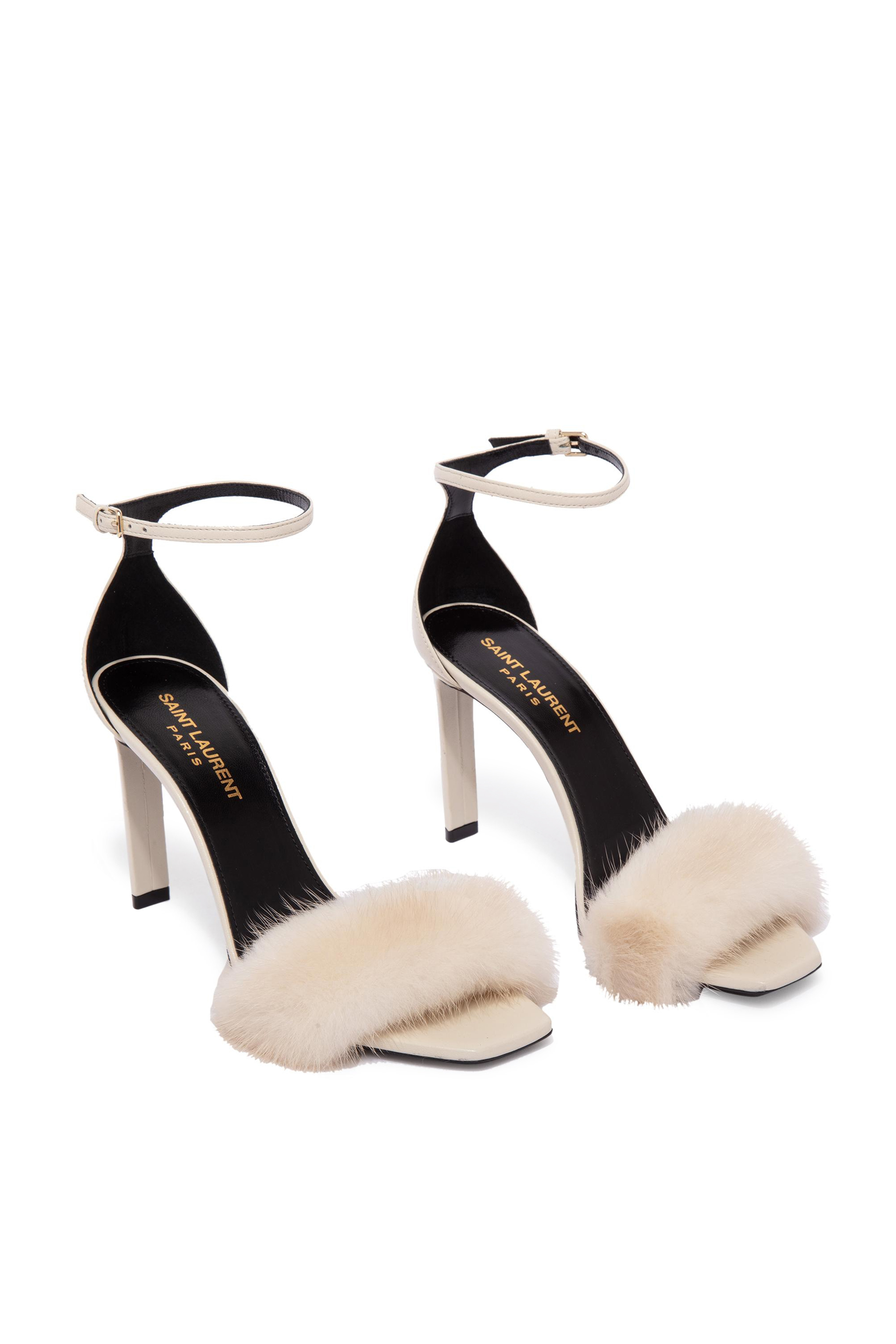 Bea Leather and Mink Sandals
