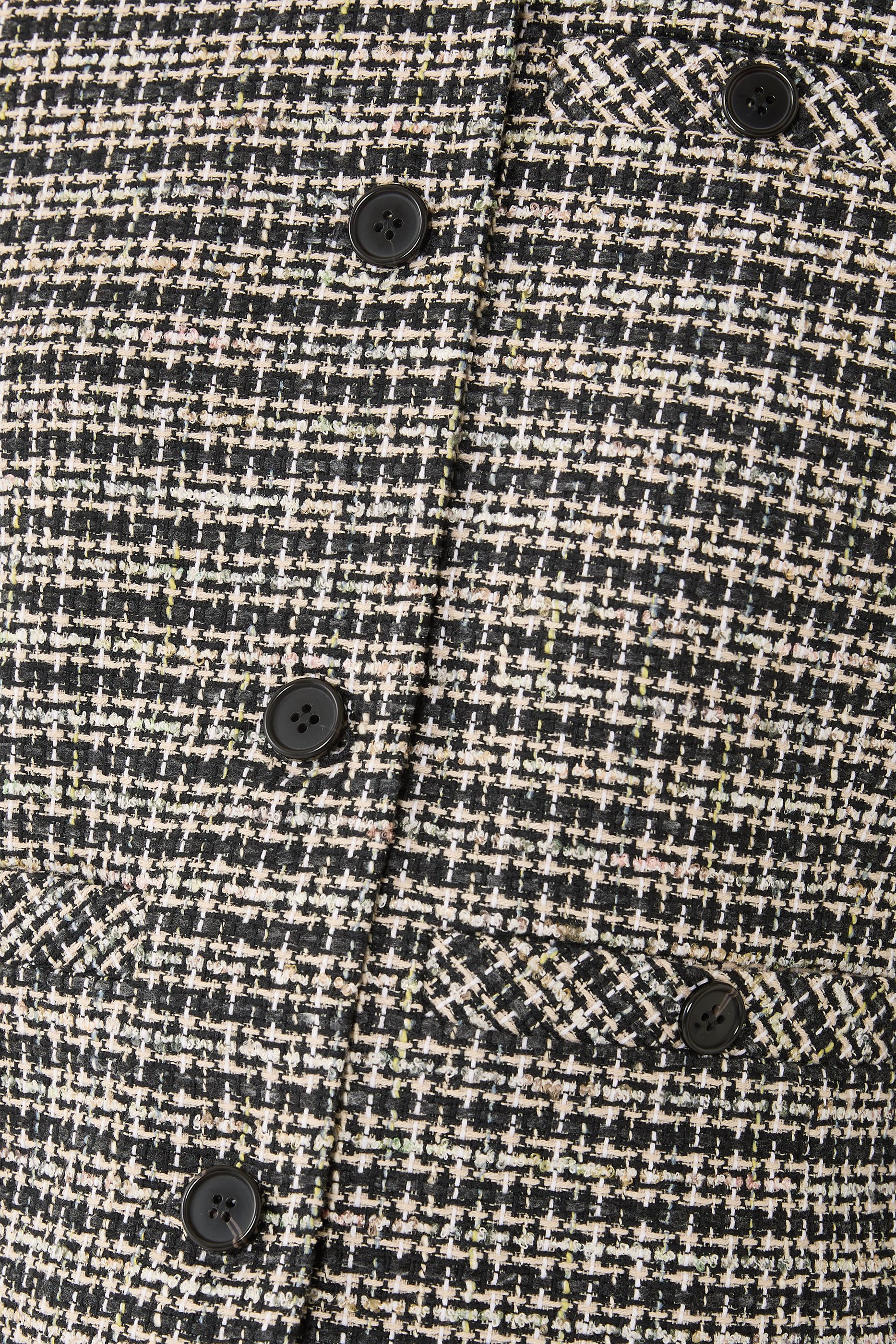 Collared Vest in Stripe Tweed