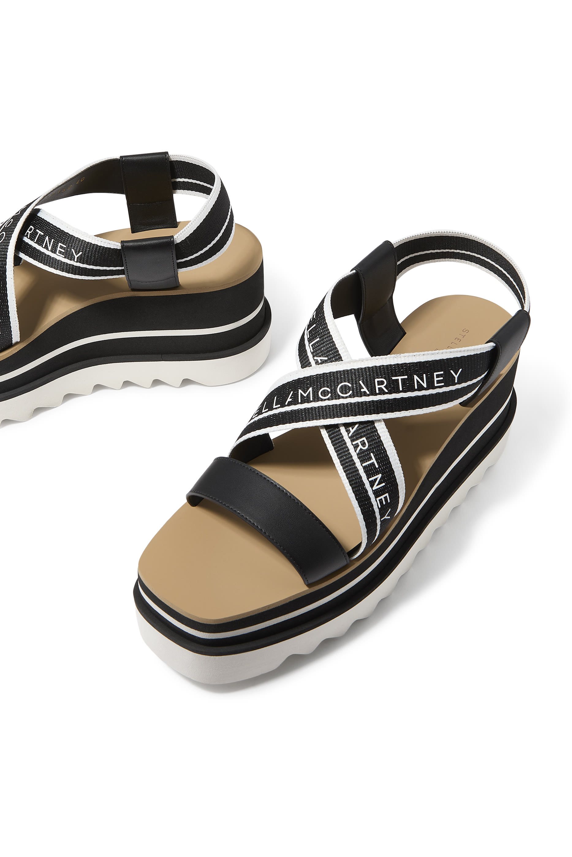 Sneak-Elyse Striped 80 Platform Sandals 