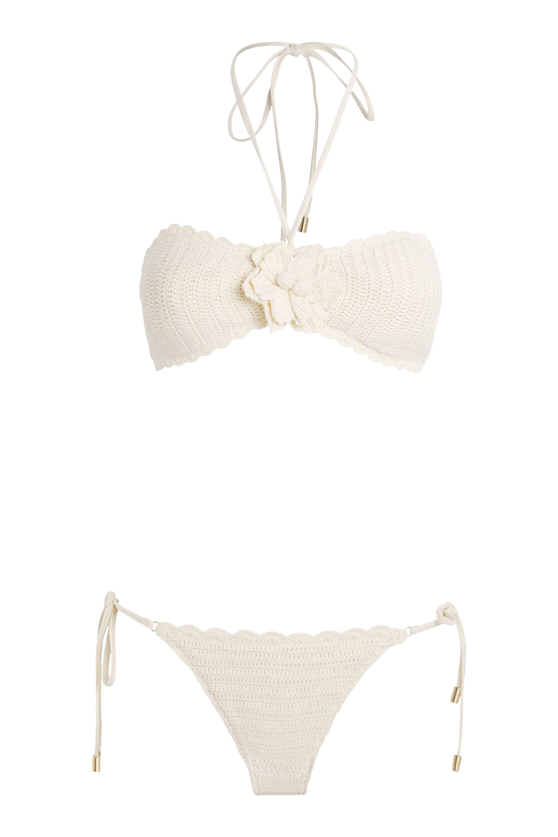 Awaken Crochet Flower Bikini 