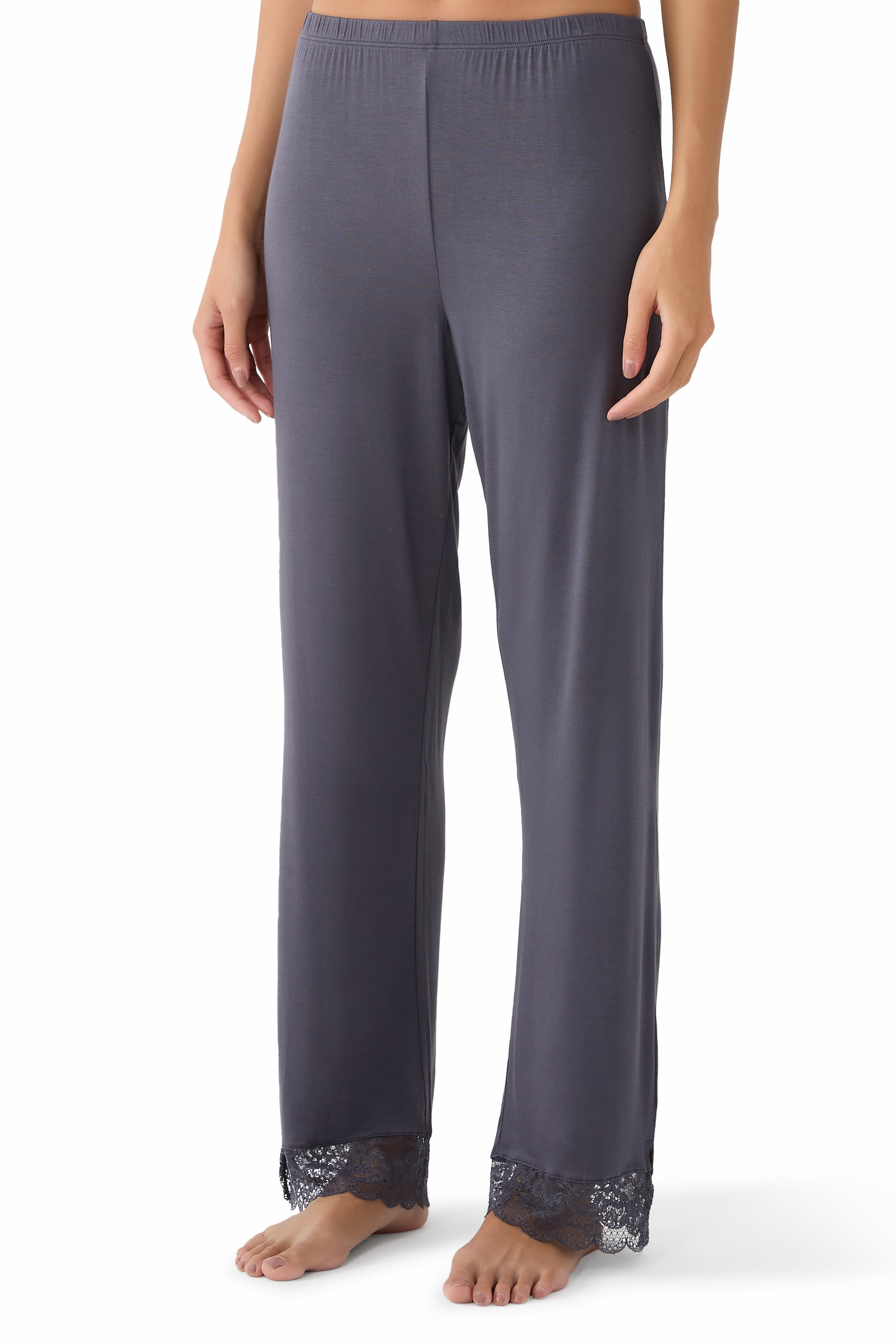 Jersey Lace Yoke Pyjama Set