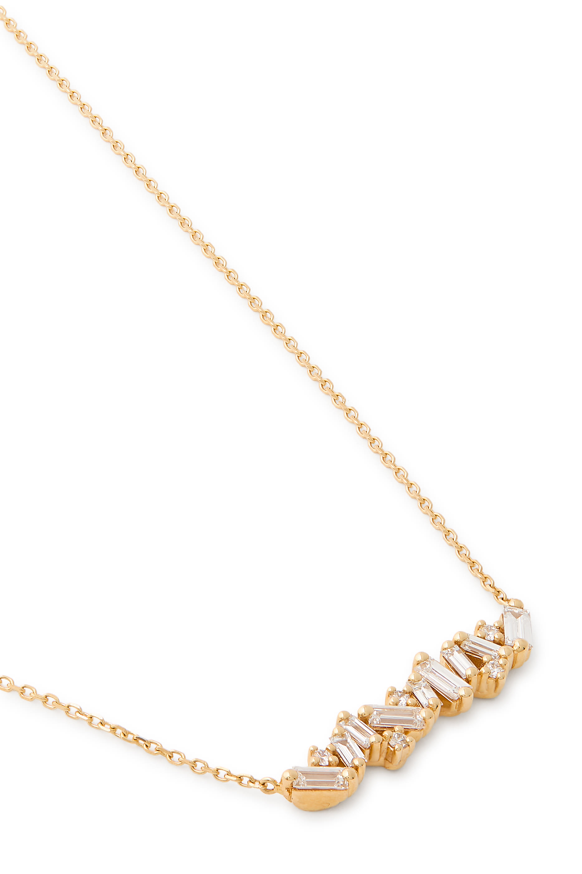 Frenzy Bar Pendant, 18k Yellow Gold & Diamonds