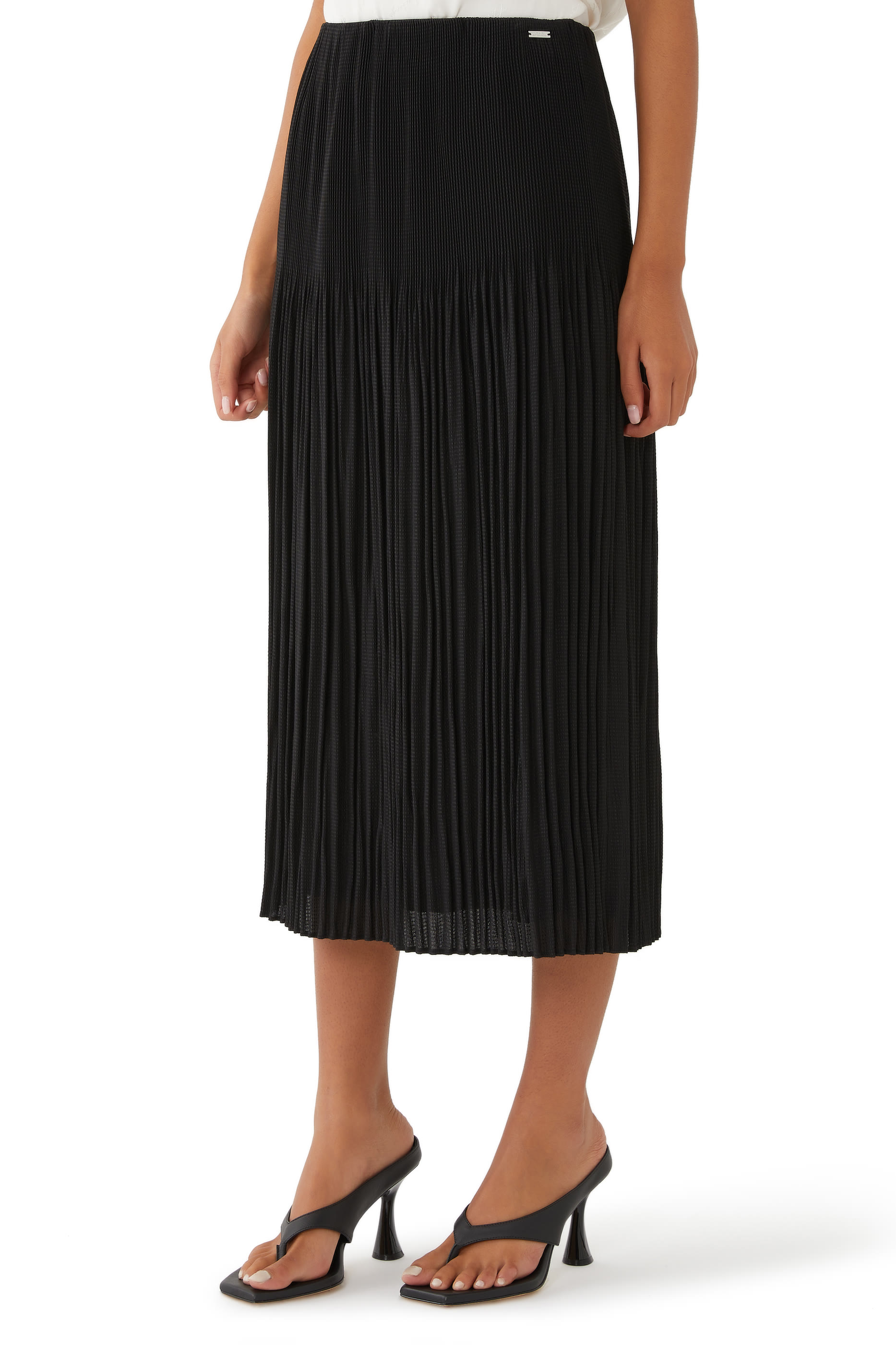 Pleated Midi Skirt