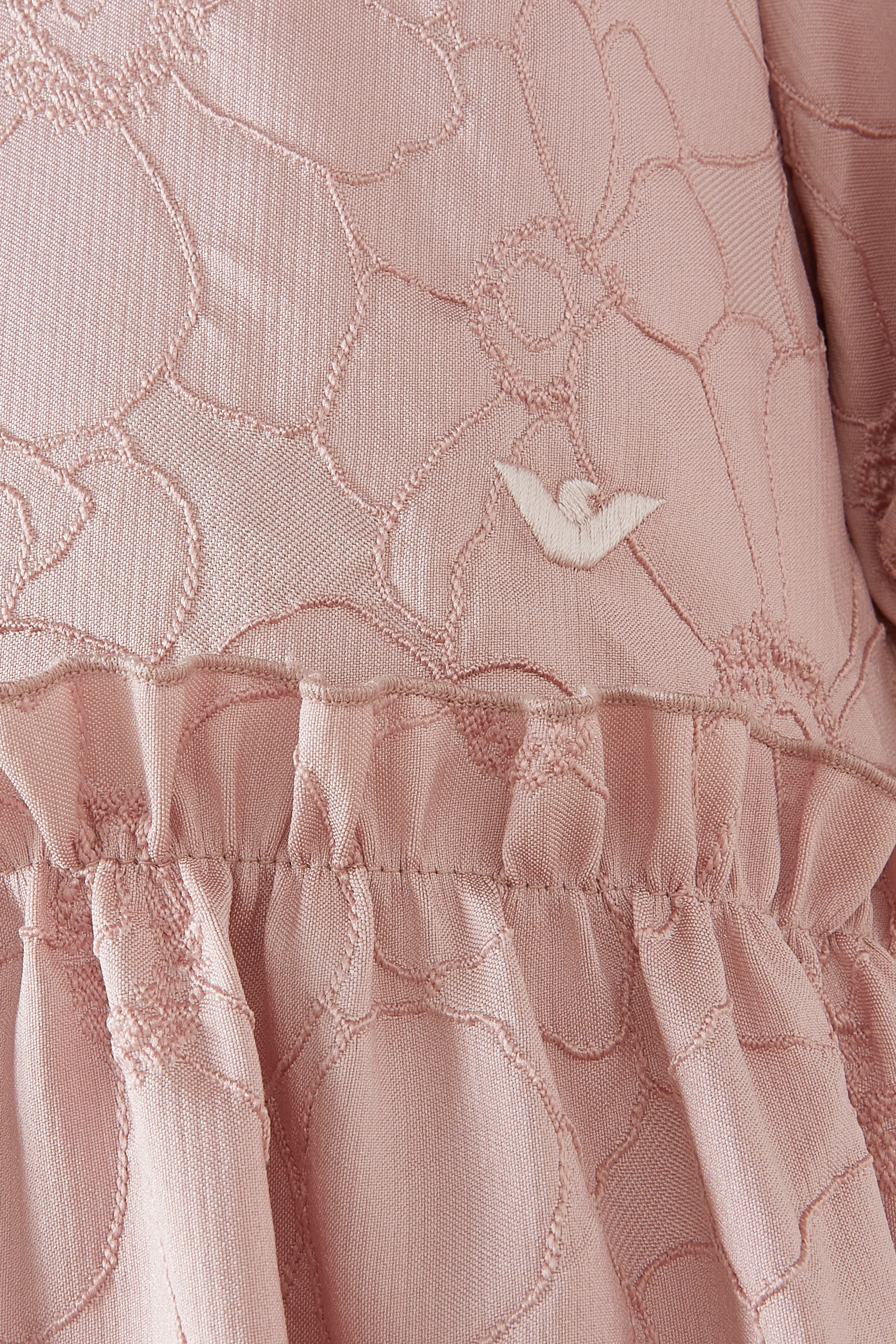 Kids 3D Flowers Puffy Sleeves Dress