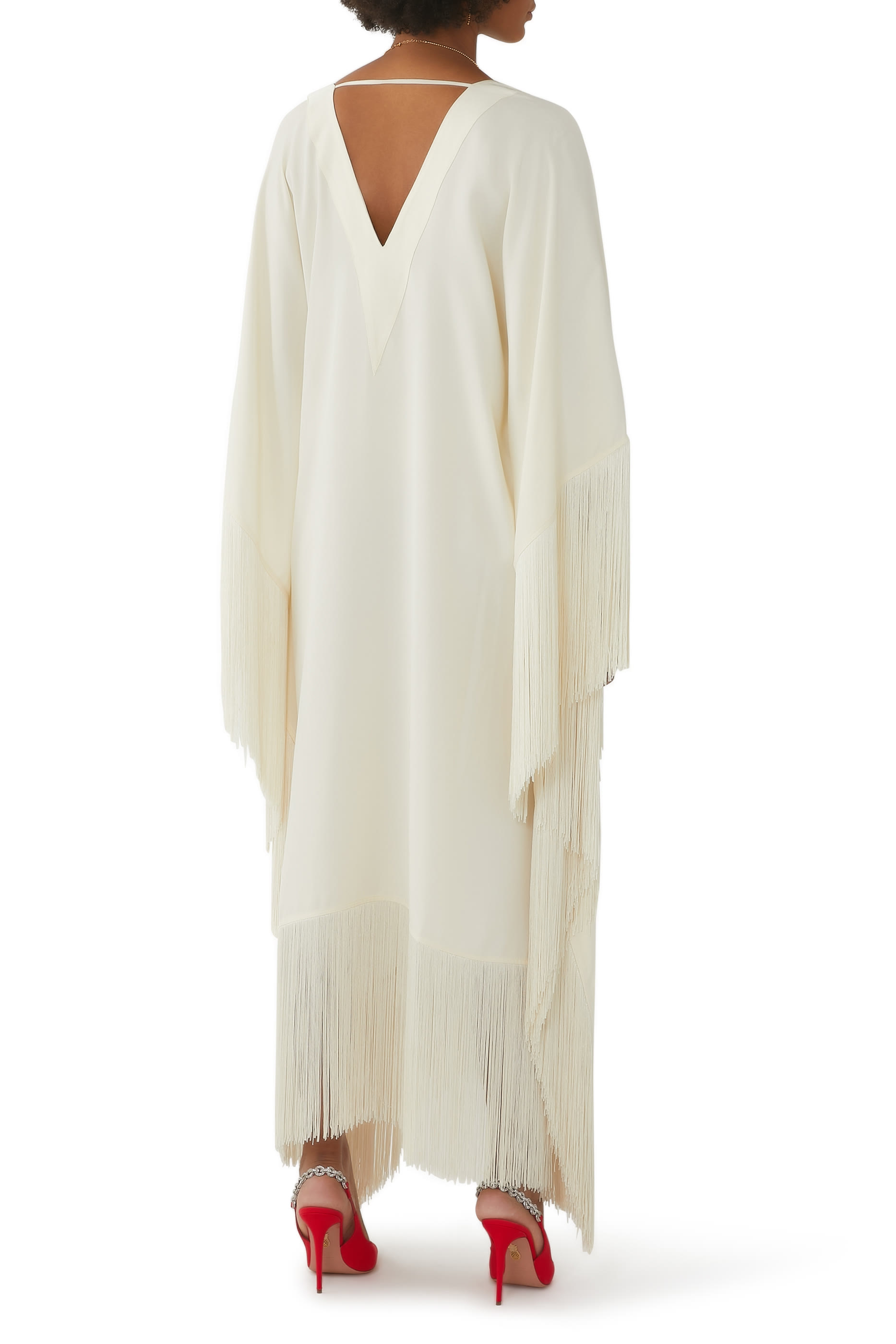 Very Ross Fringed Crepe Kaftan