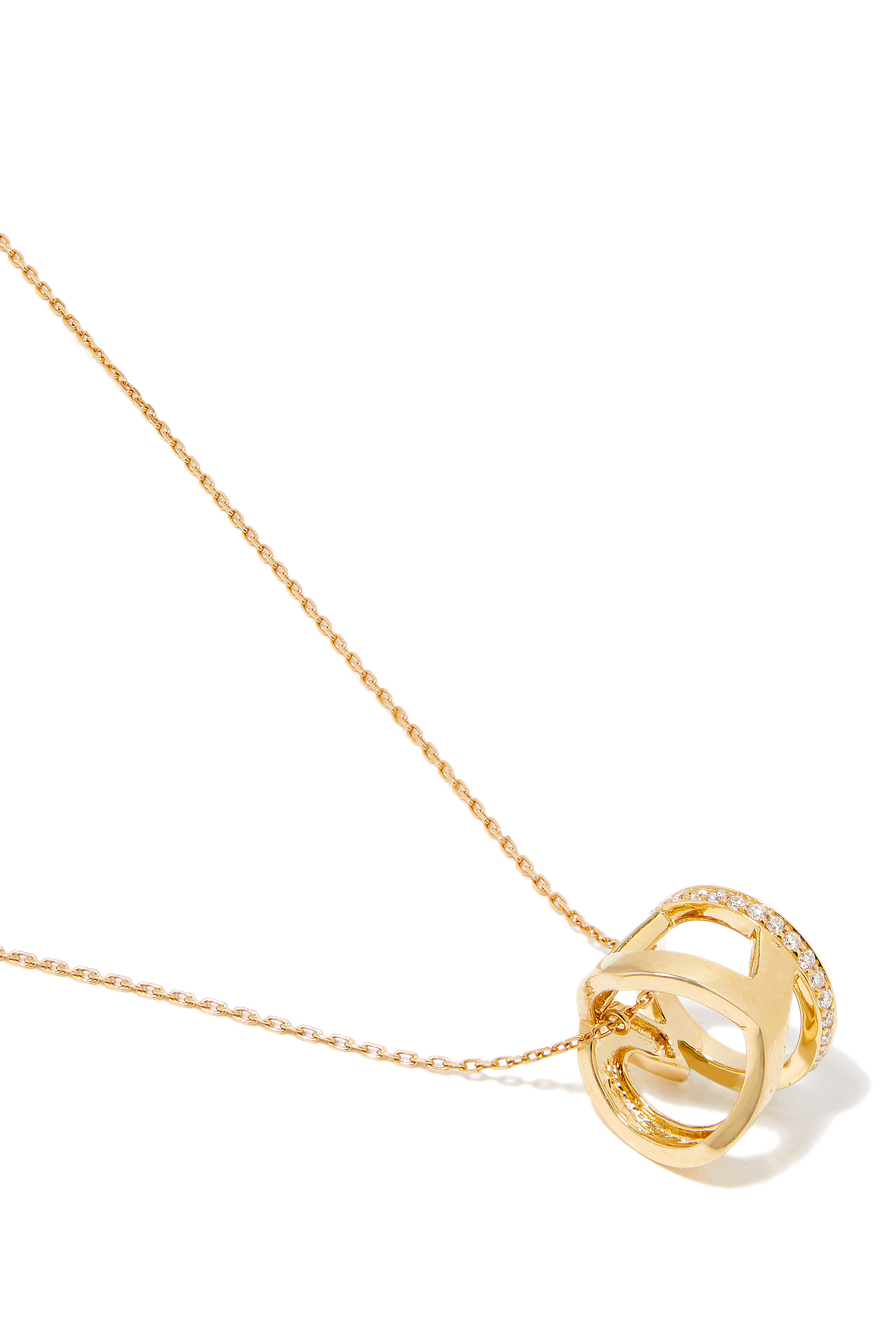 Hobb/Love Diamond Pendant, 18k Gold & Diamonds