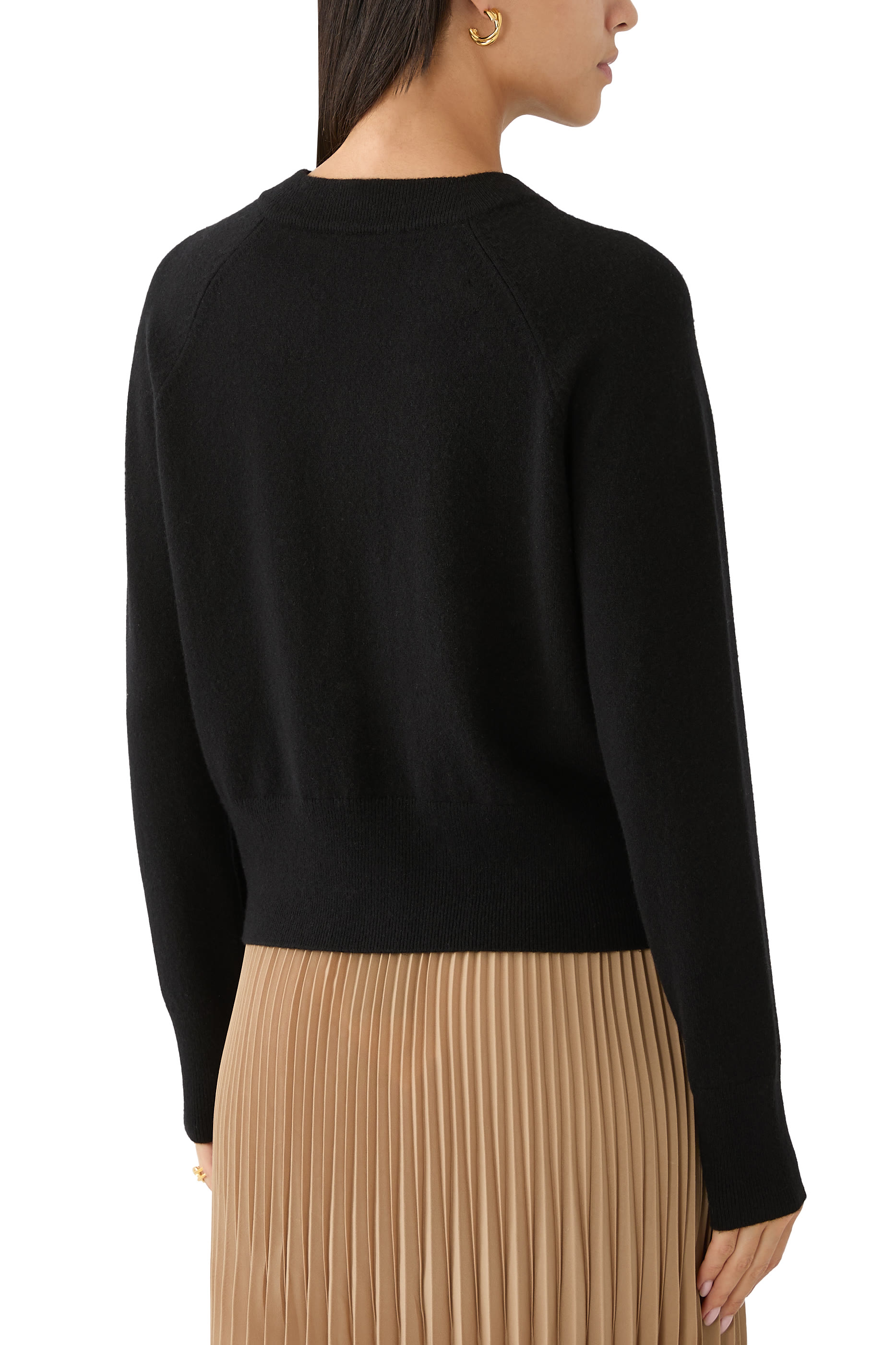 Velvet-Trim Wool-Blend Cardigan