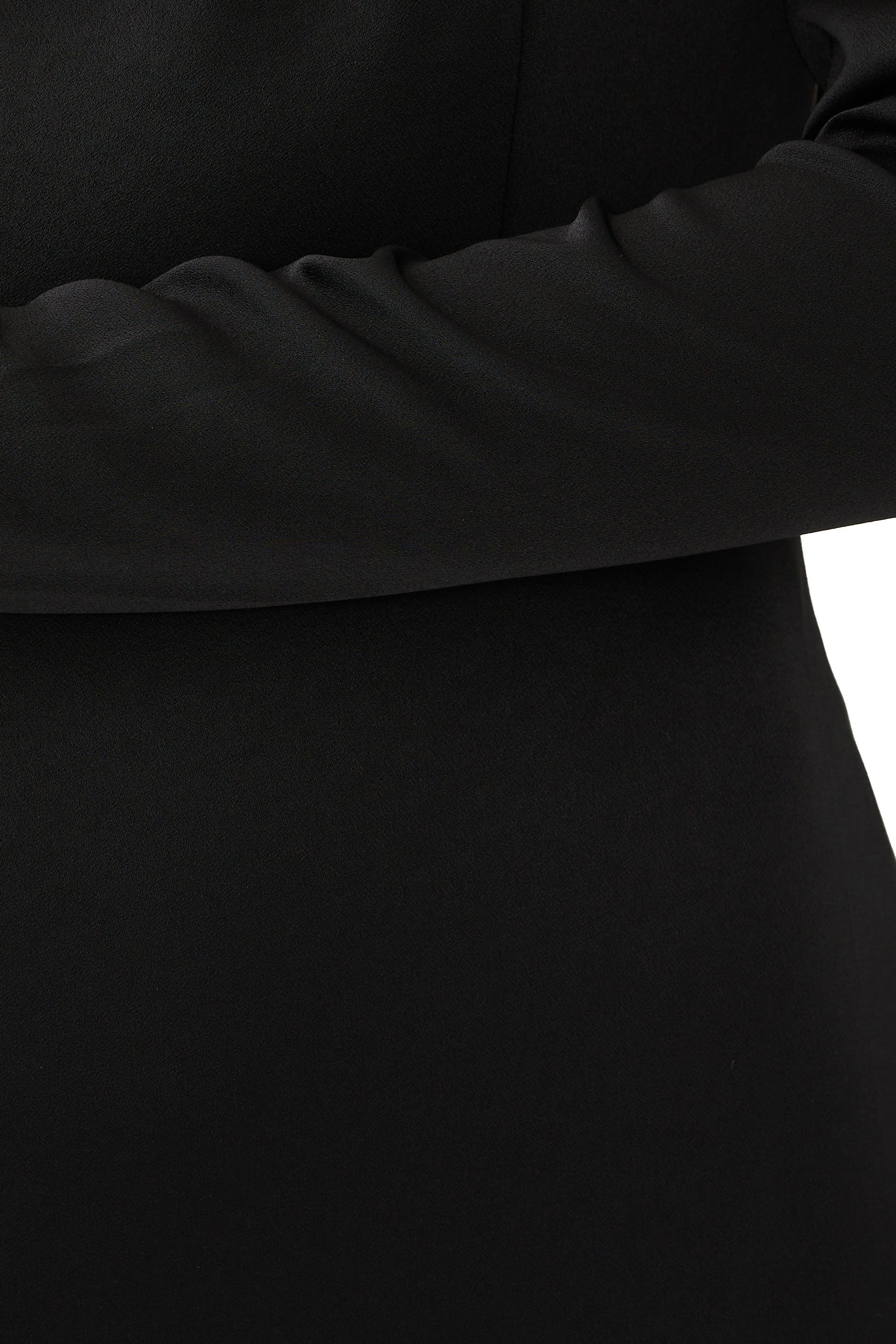 Long Sleeve Open Back Drape Gown