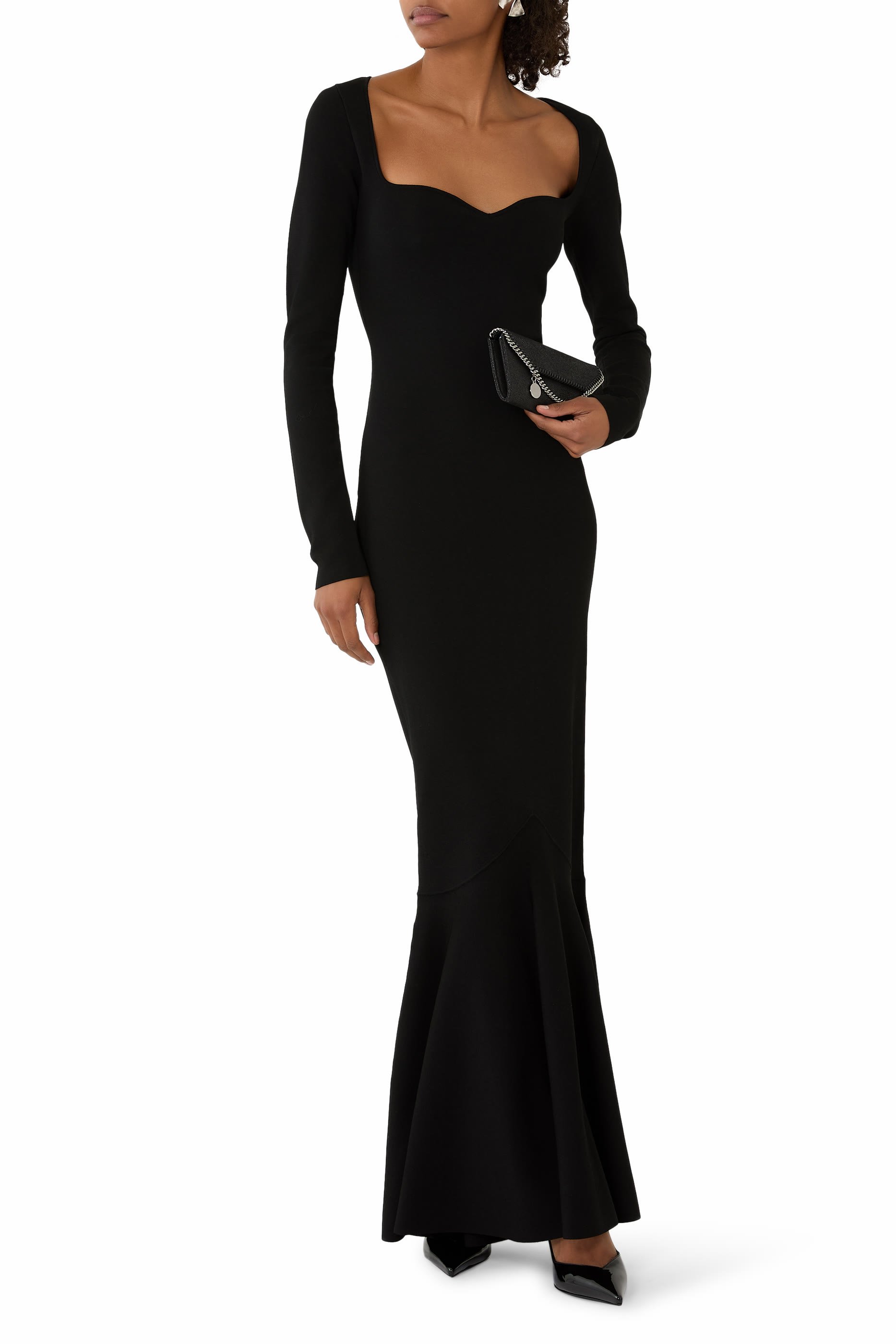 Flared Stretch-Jersey Bustier Gown