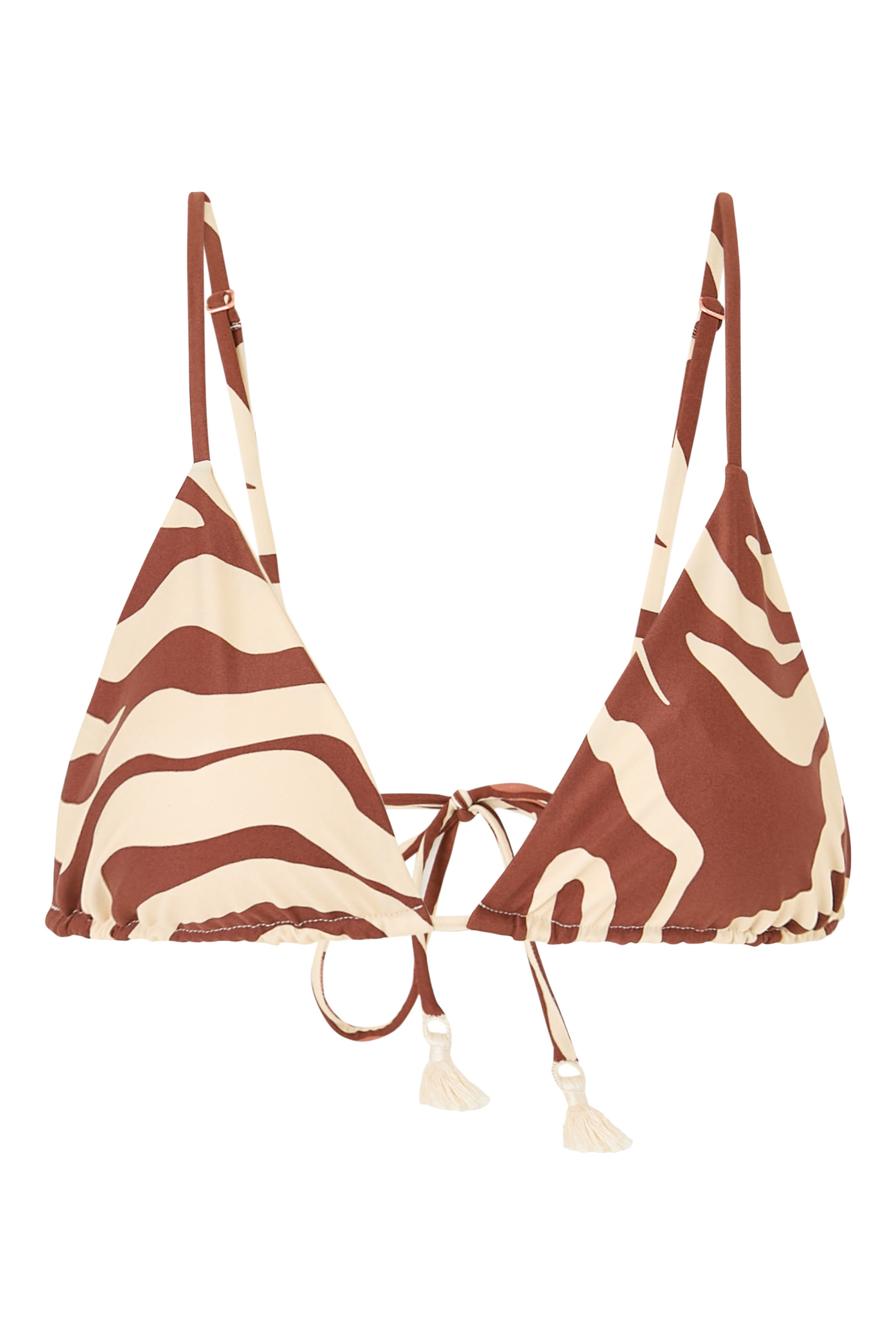 Zebra Konibo Triangle Bikini Top