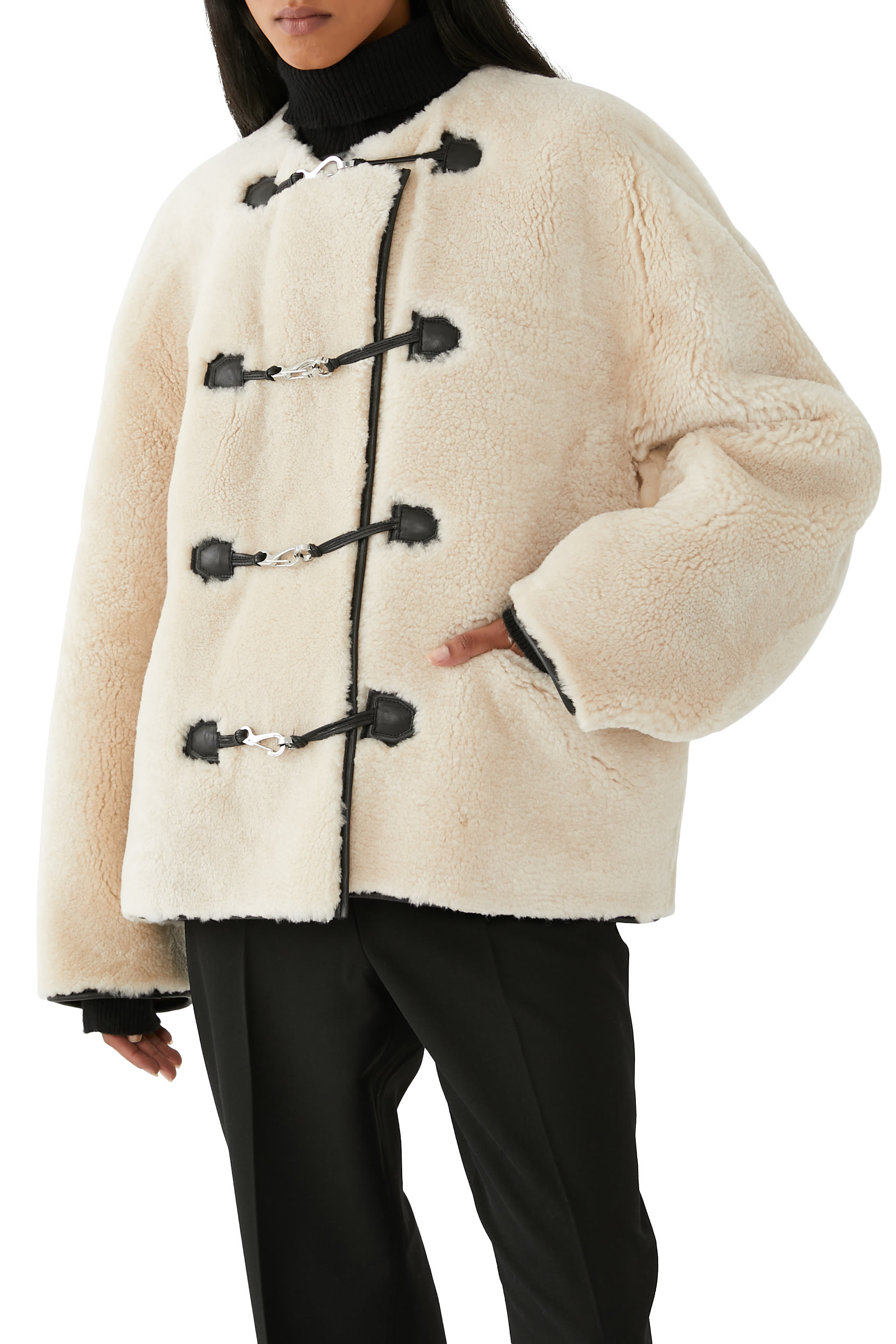 Teddy Shearling Clasp Jacket