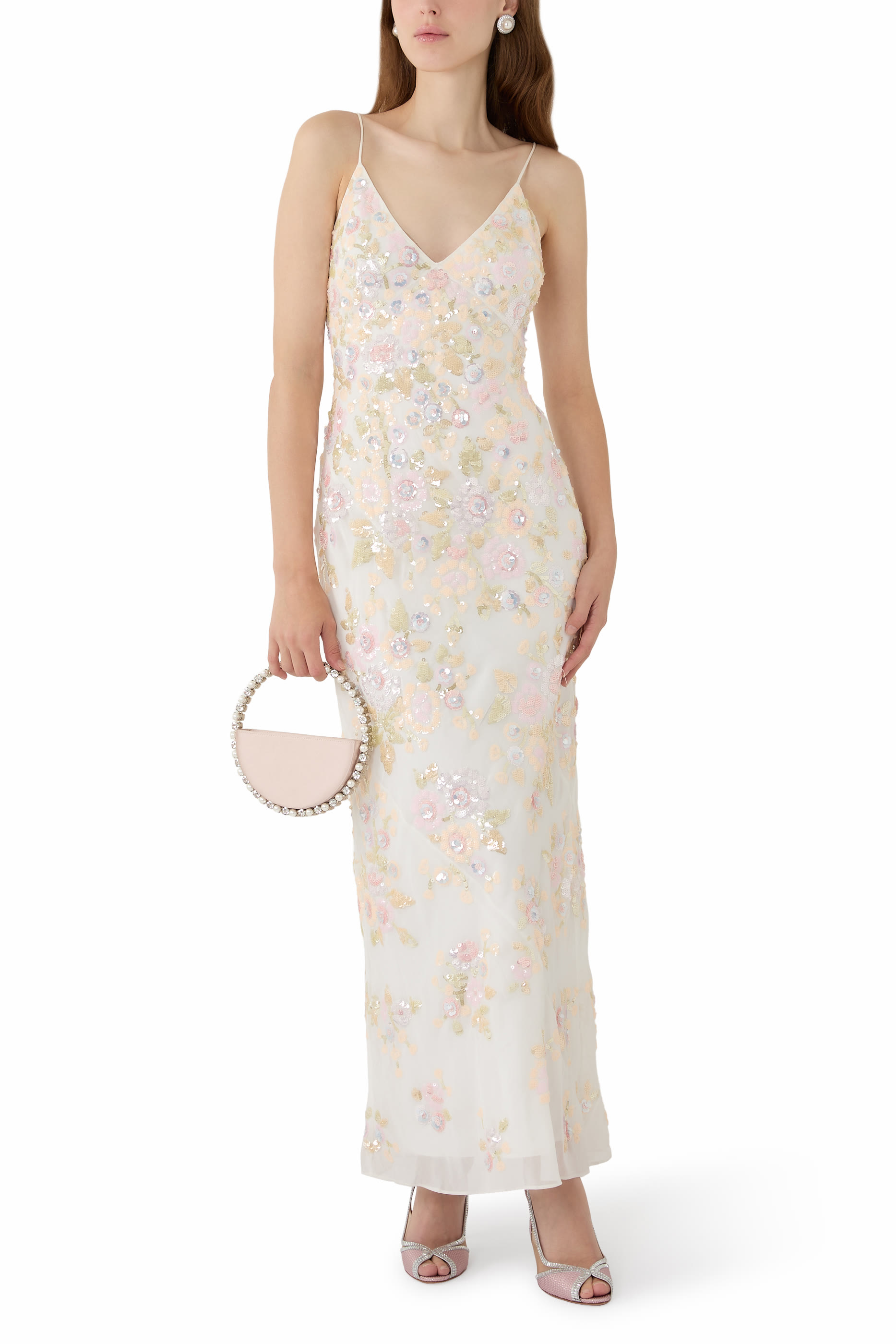 Sequin Paradise Georgette Cami Gown