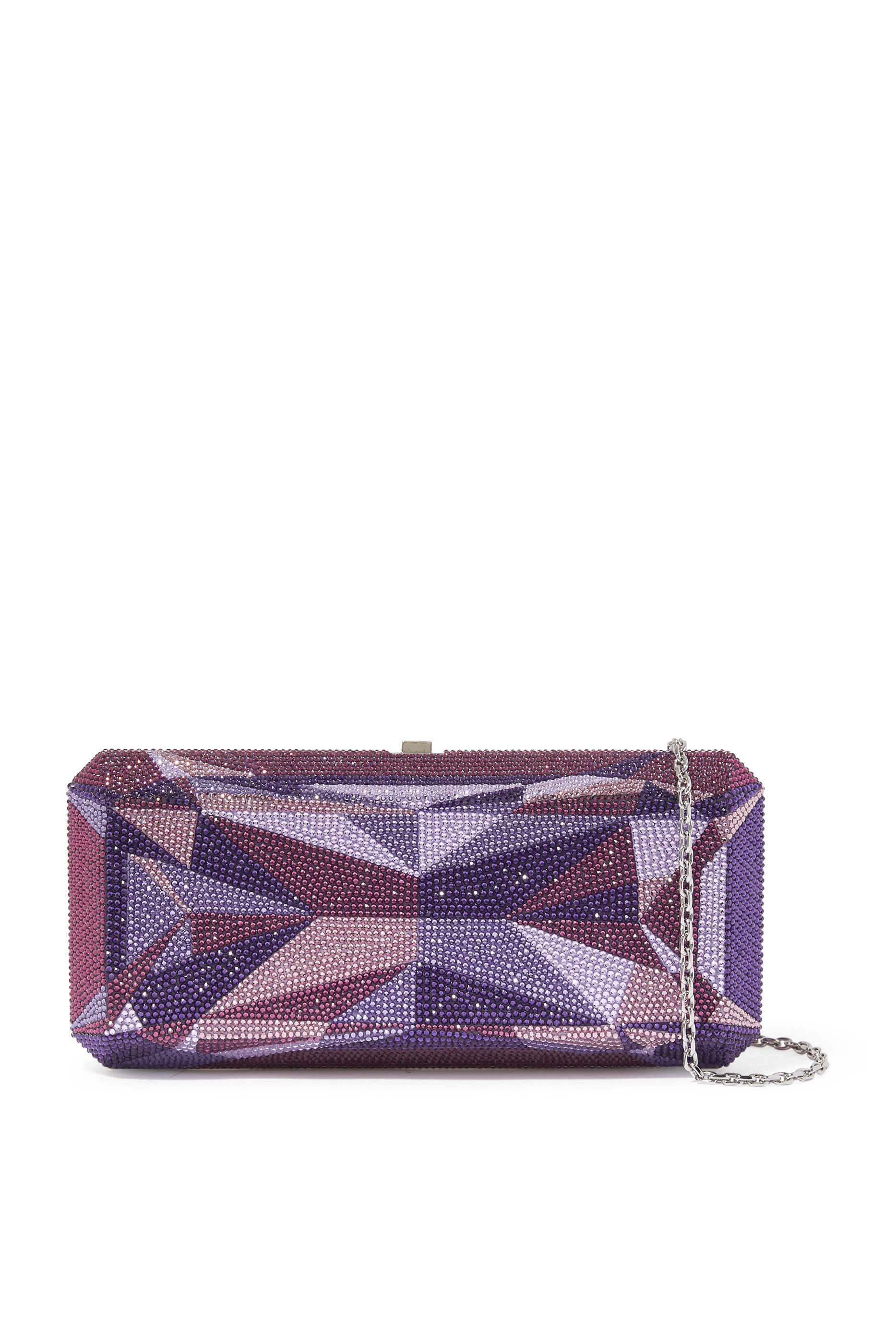 Slim Rectangle Amethyst Clutch