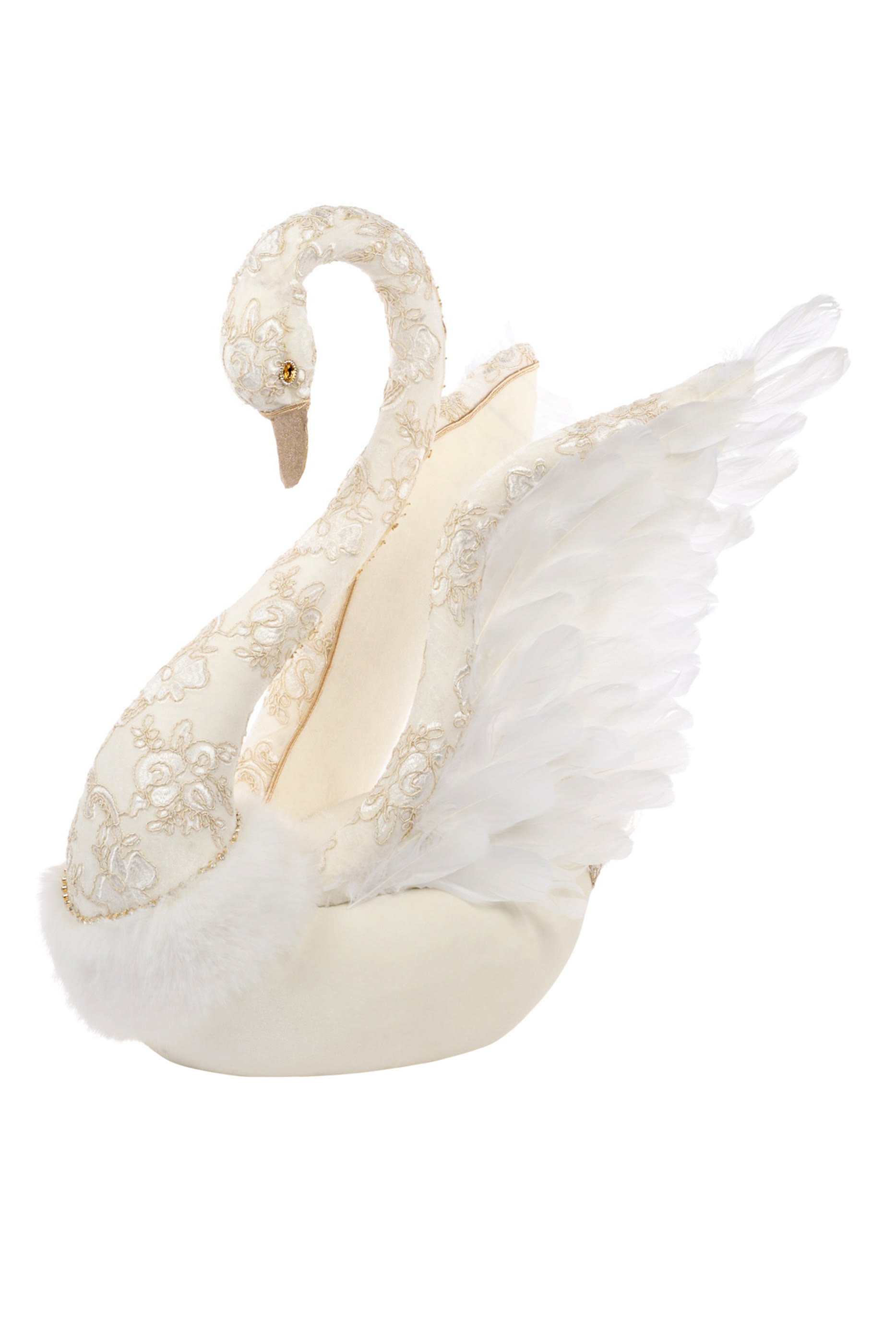 Furry Swan Ornament