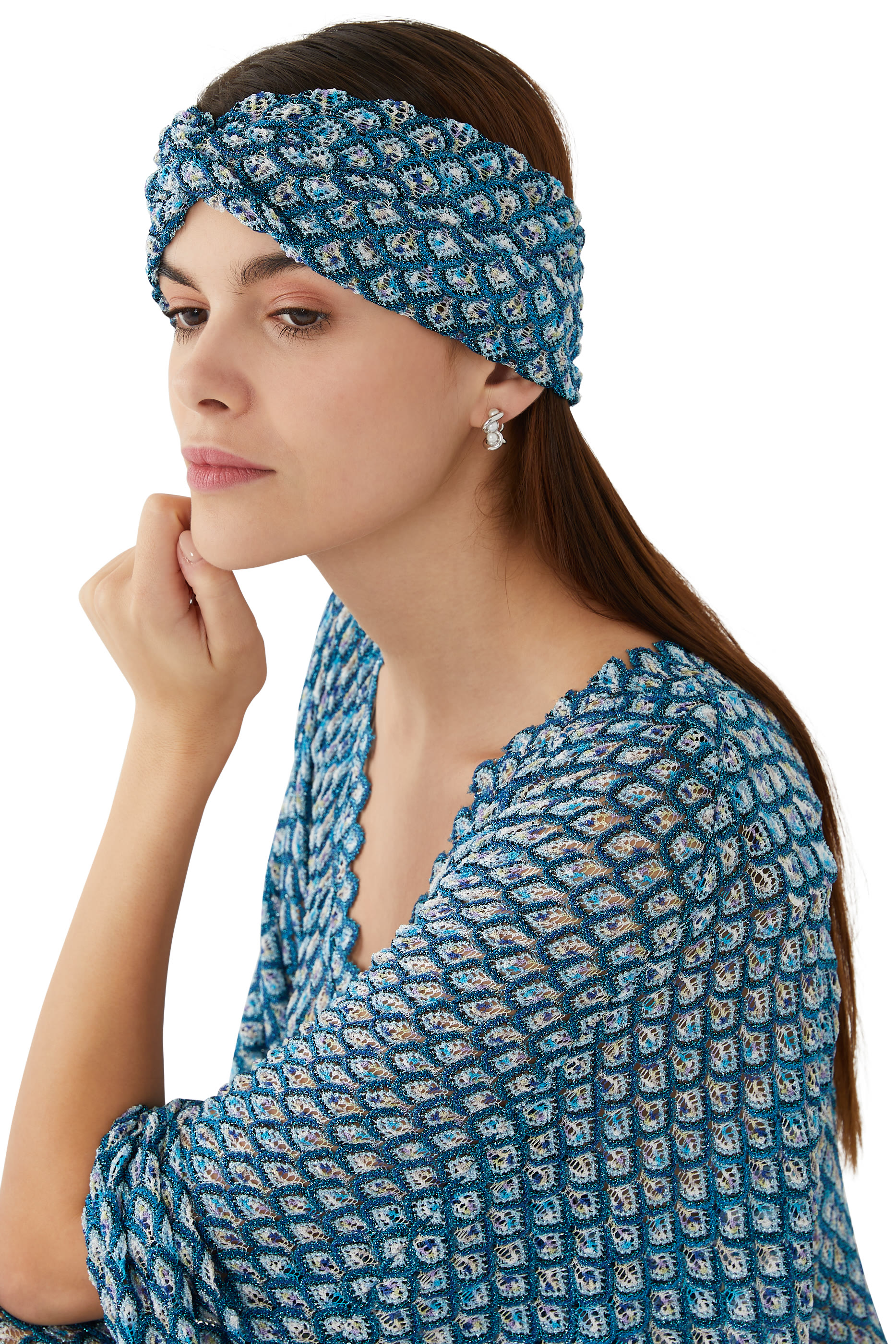Exclusive Mare Lace Raschel Turban Headband