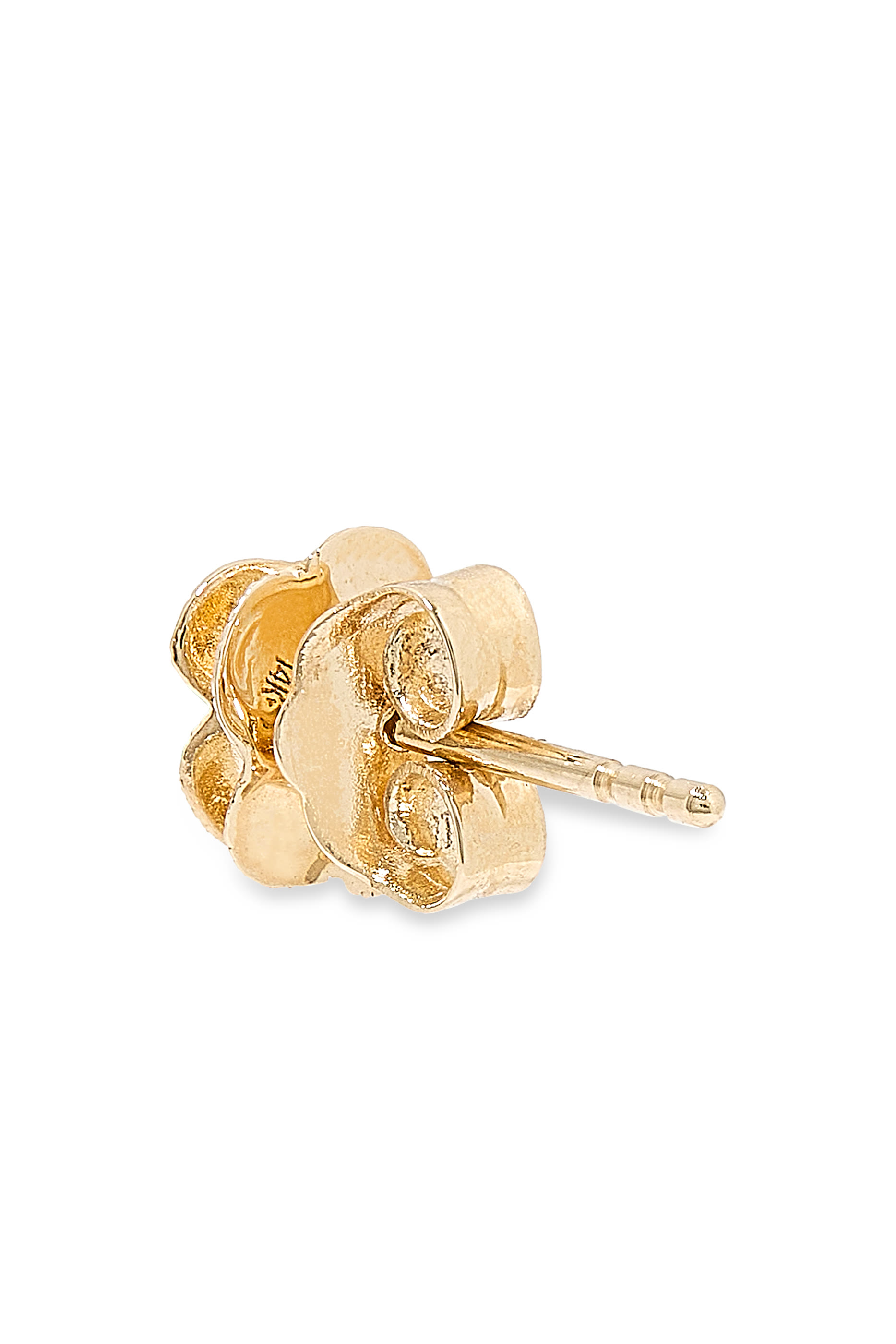 Kids Small Rose Studs, 14K Yellow Gold &  Diamonds