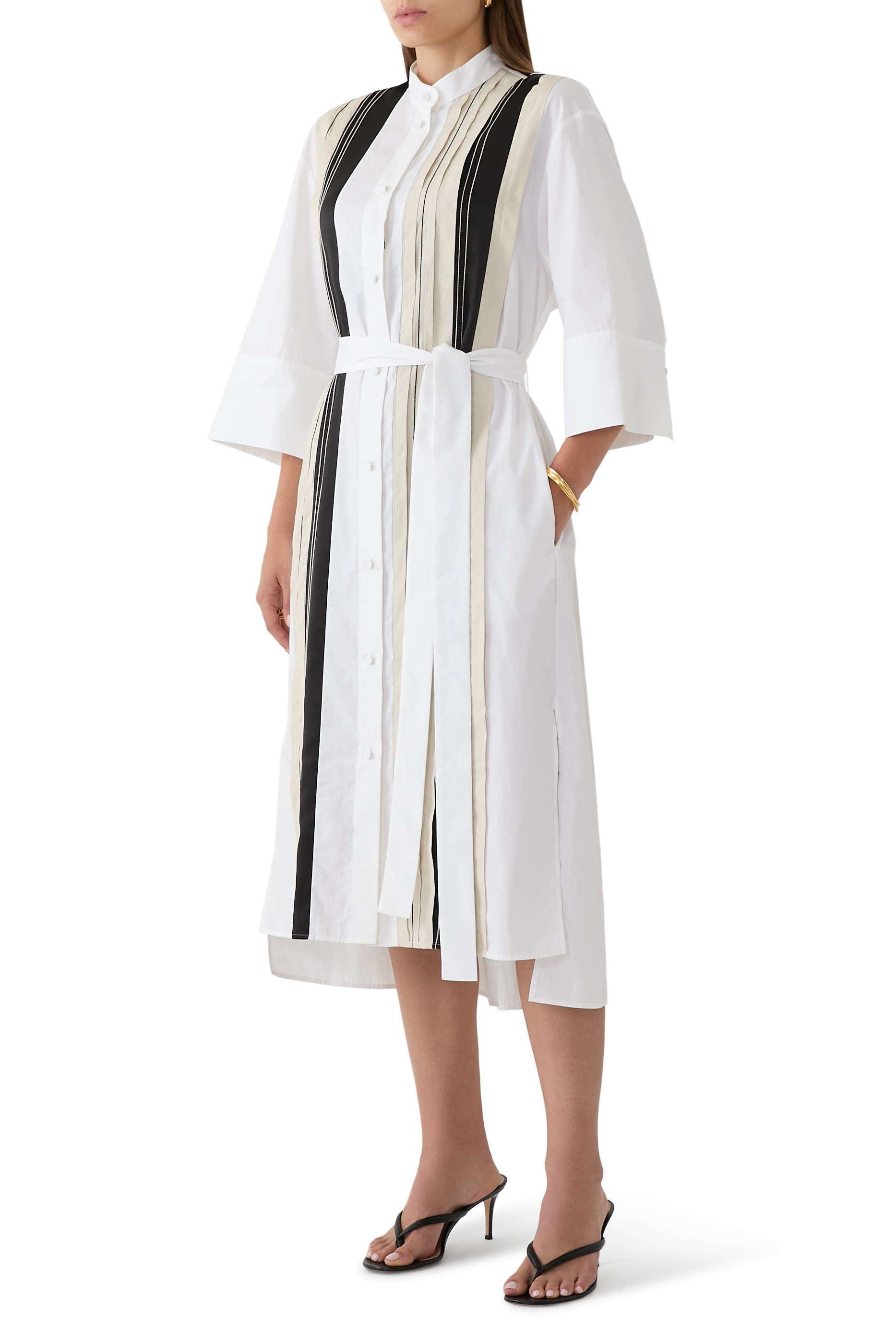 Mederic Poplin Colour Block Dress