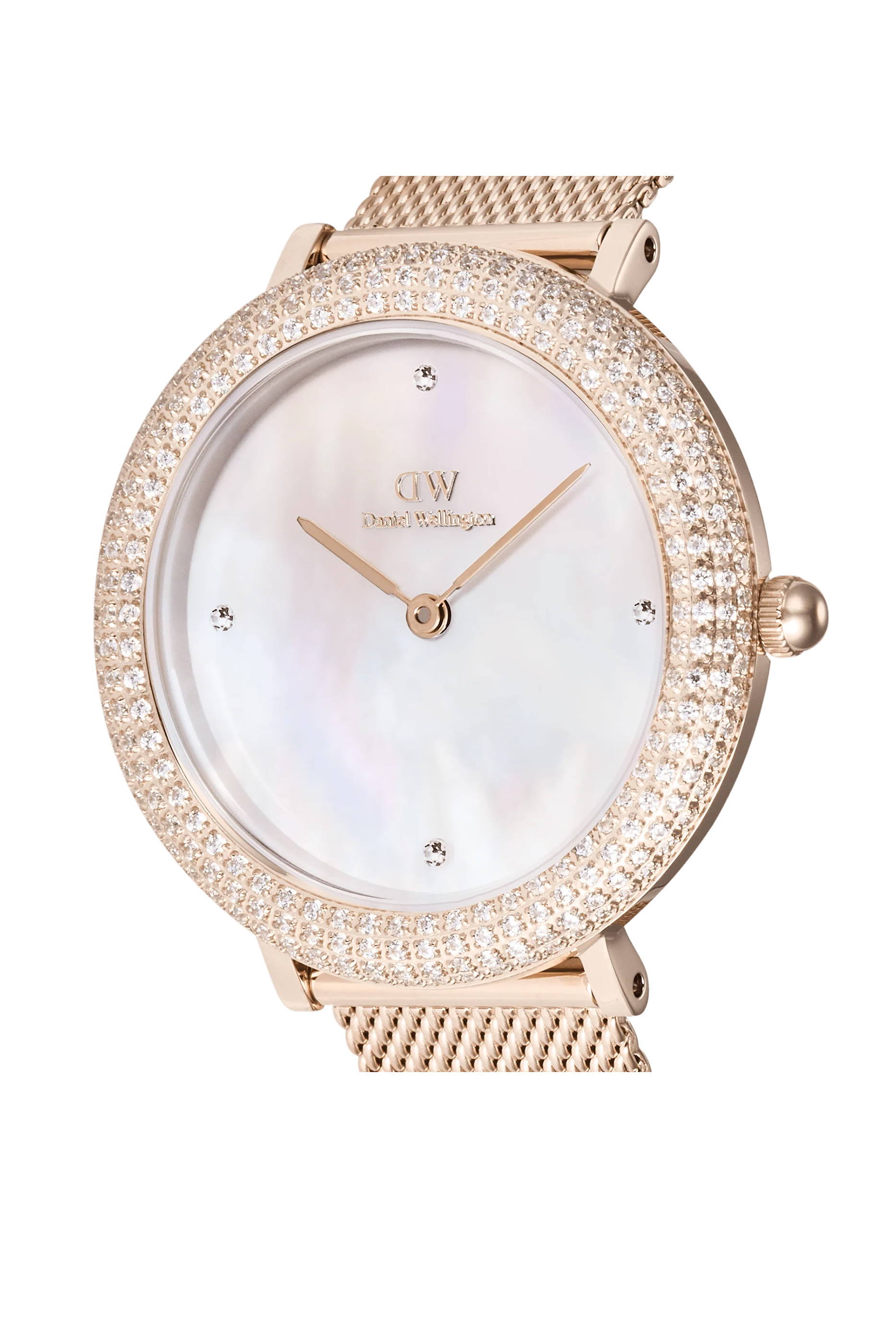 Crystalline Bezel Watch, Stainless Steel