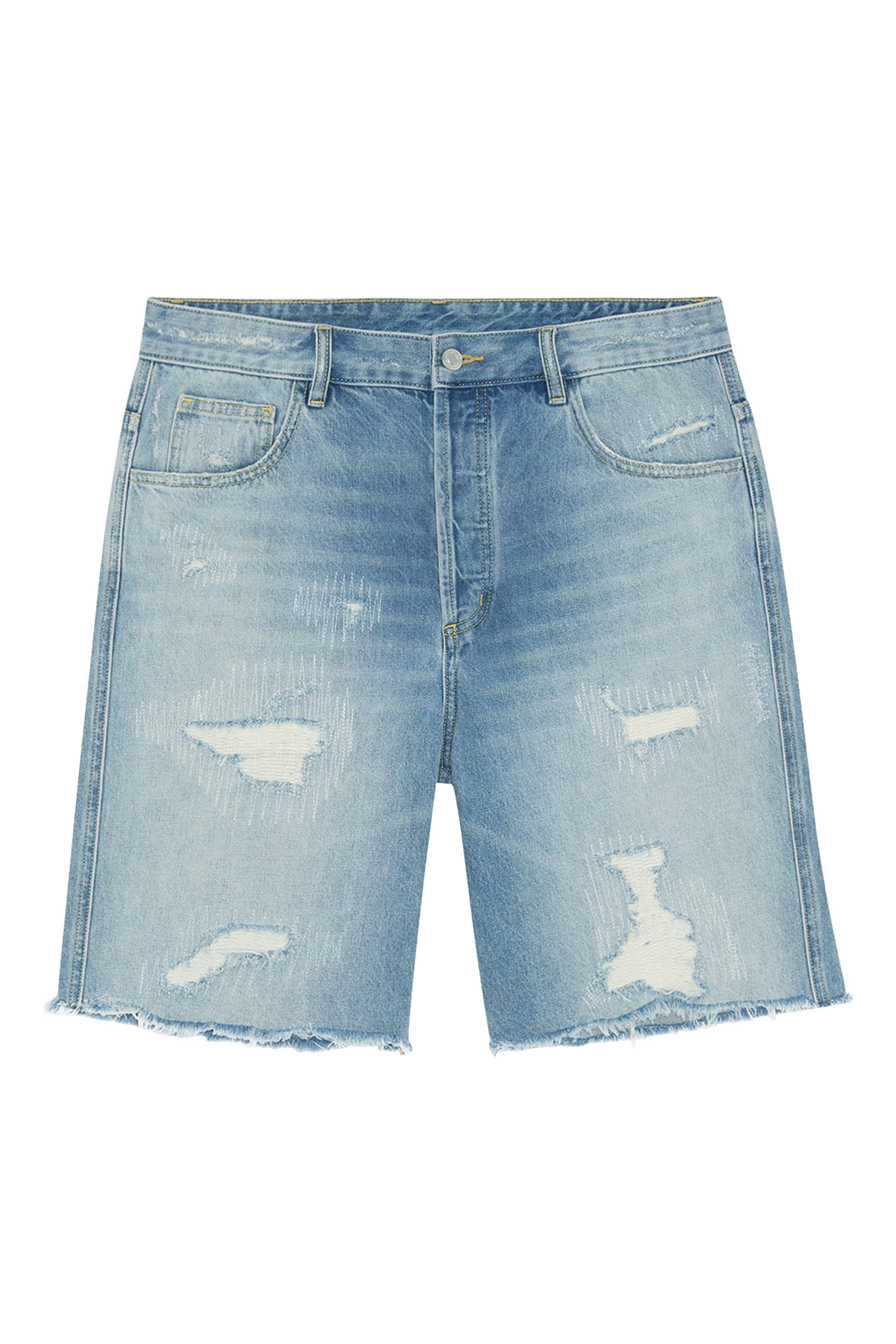 Repaired Denim Shorts