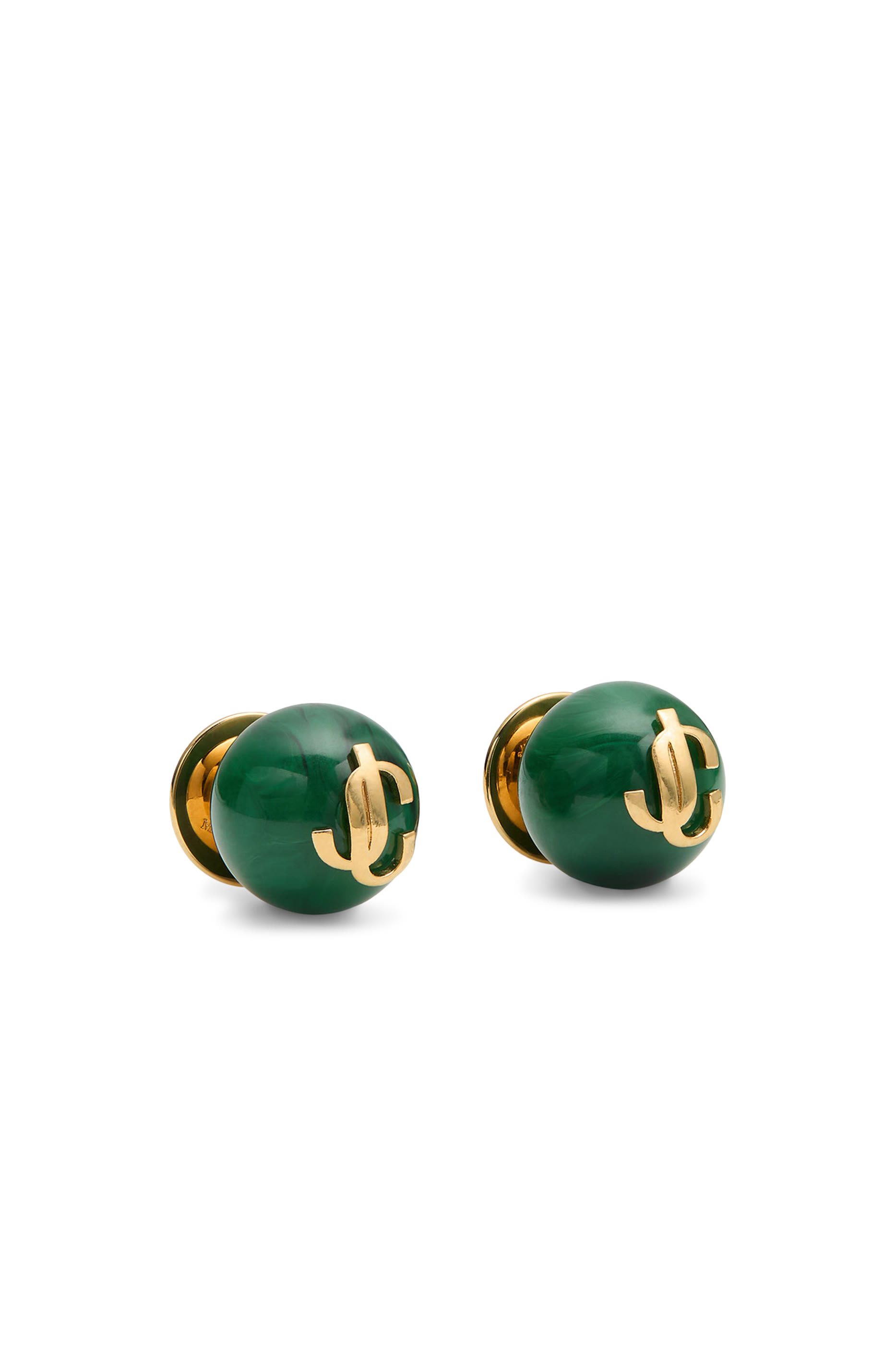 Beads Logo Earrings, Brass