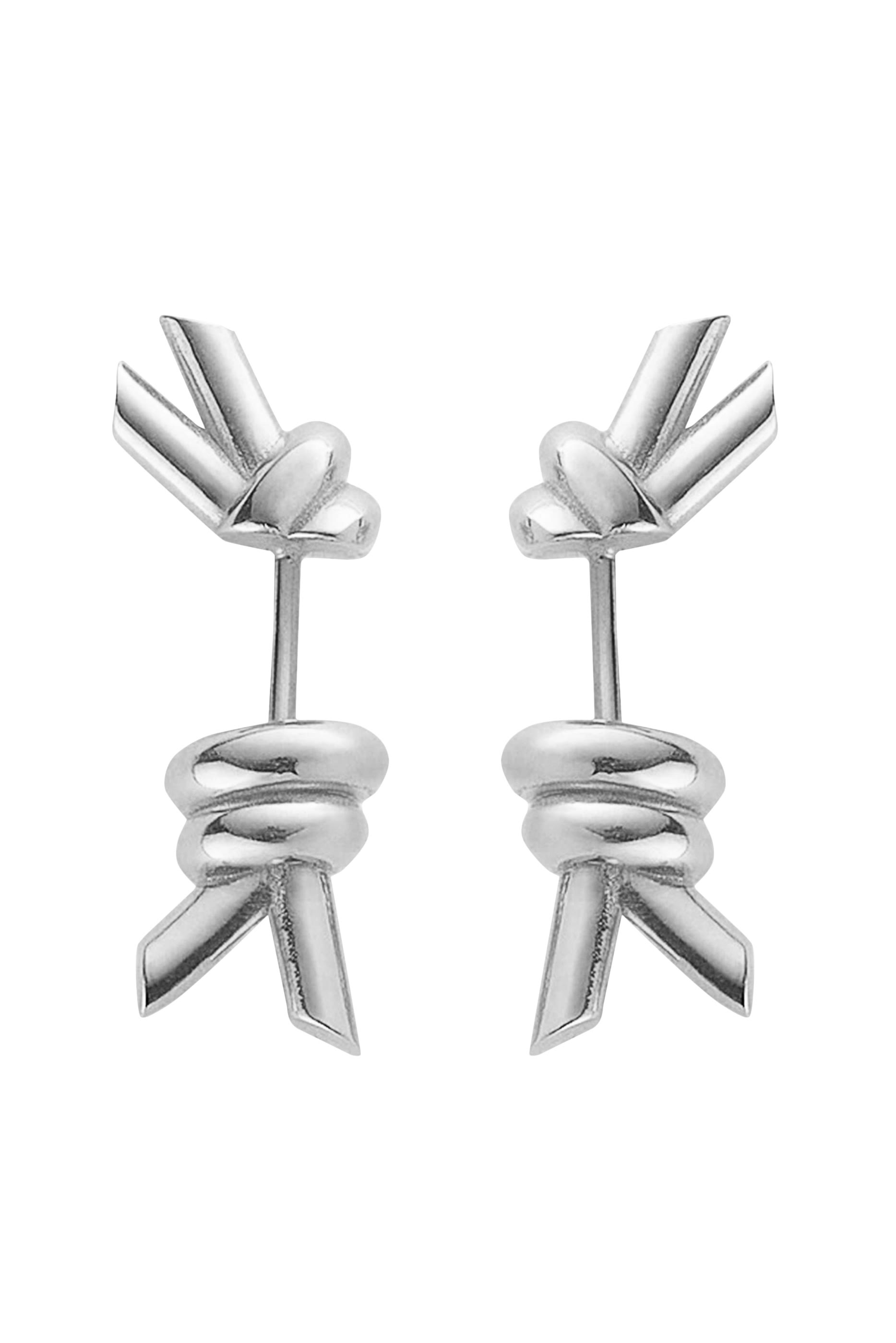 Knot Stud Earrings, Sterling Silver