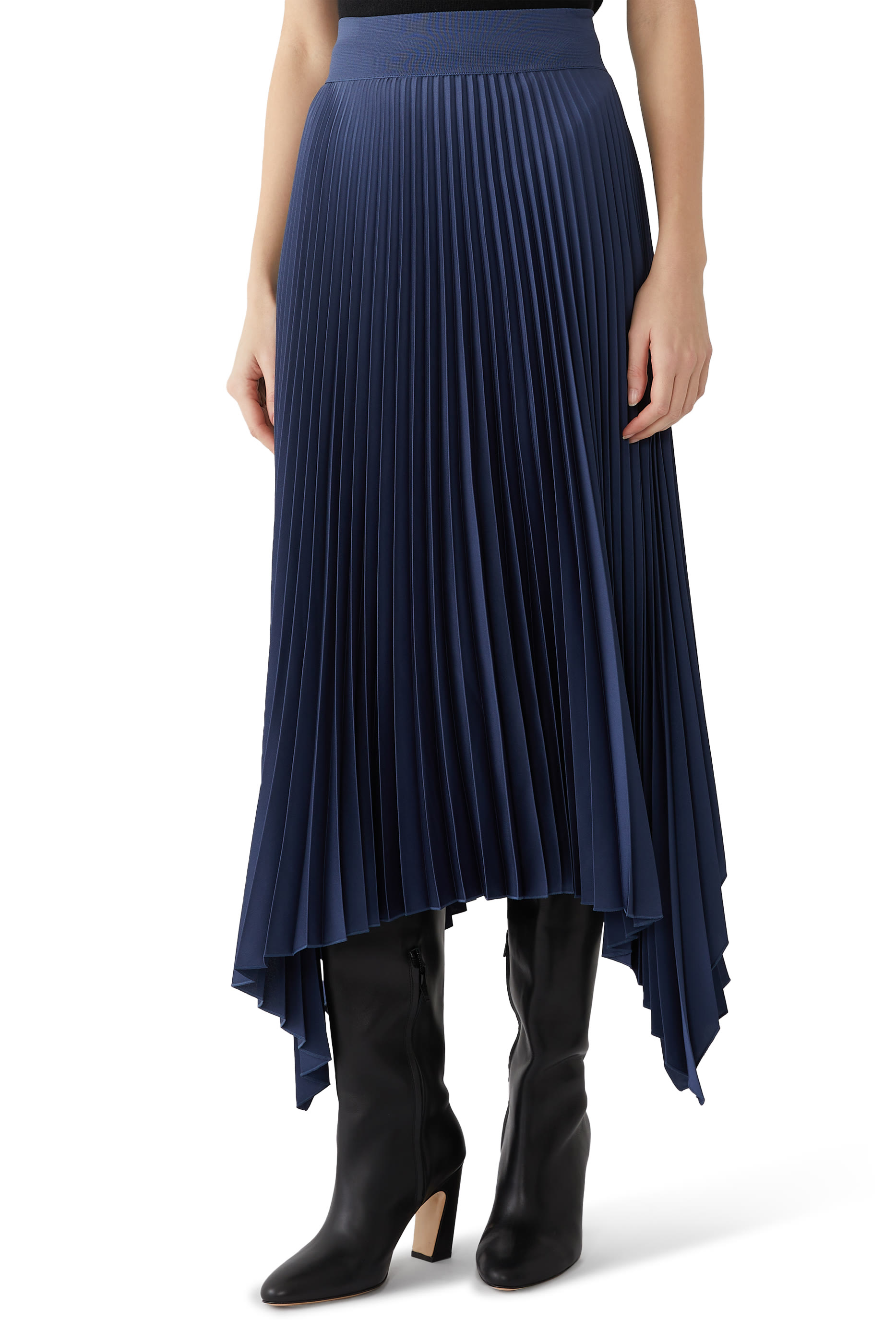 Ade Knit Weave Plissé Skirt