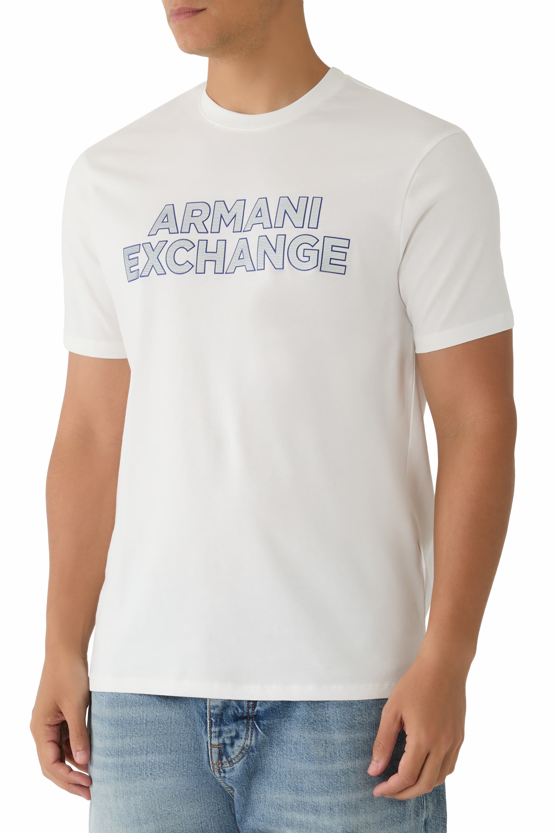 AX Logo Cotton T-Shirt
