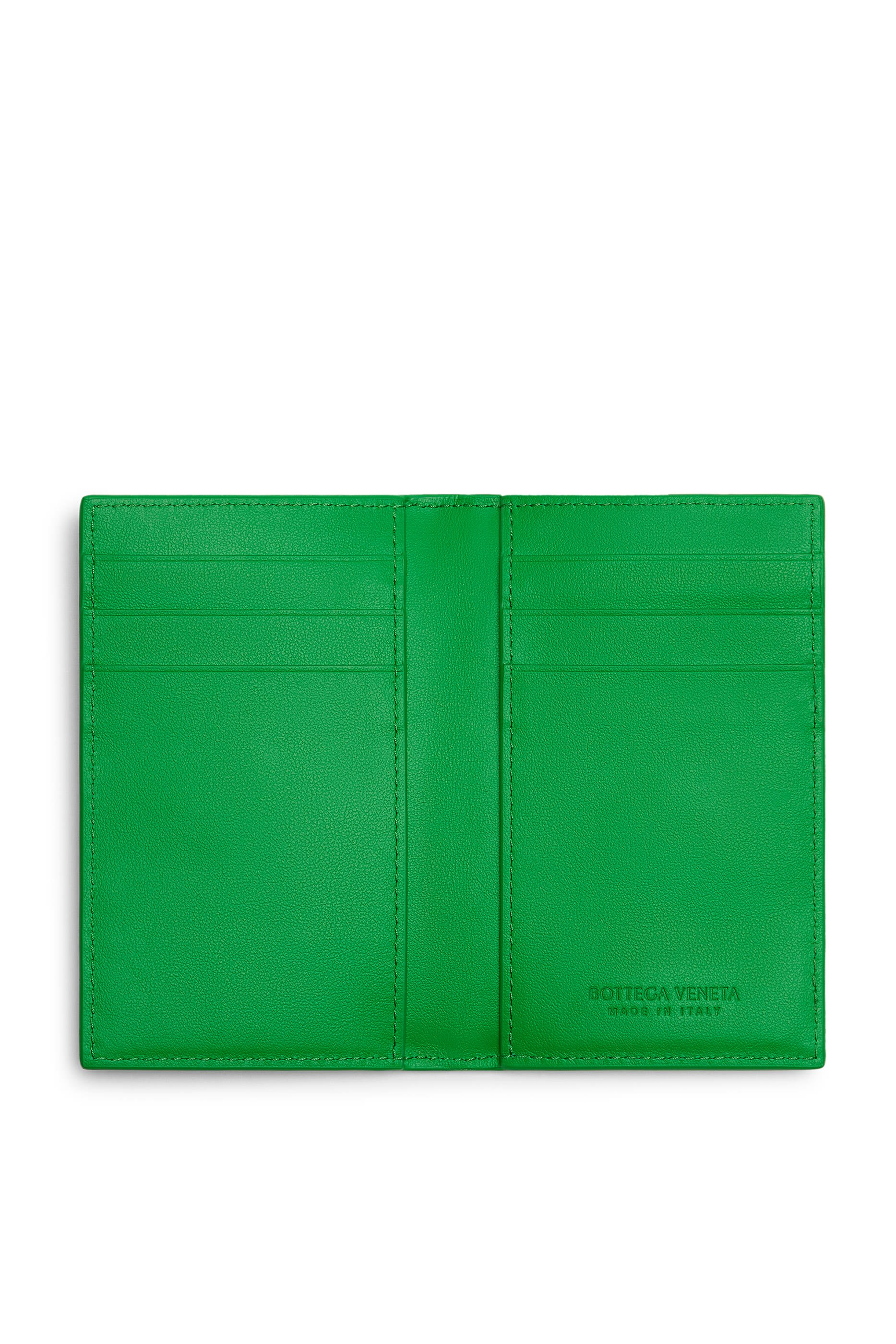 Intrecciato Flap Card Case in Parakeet