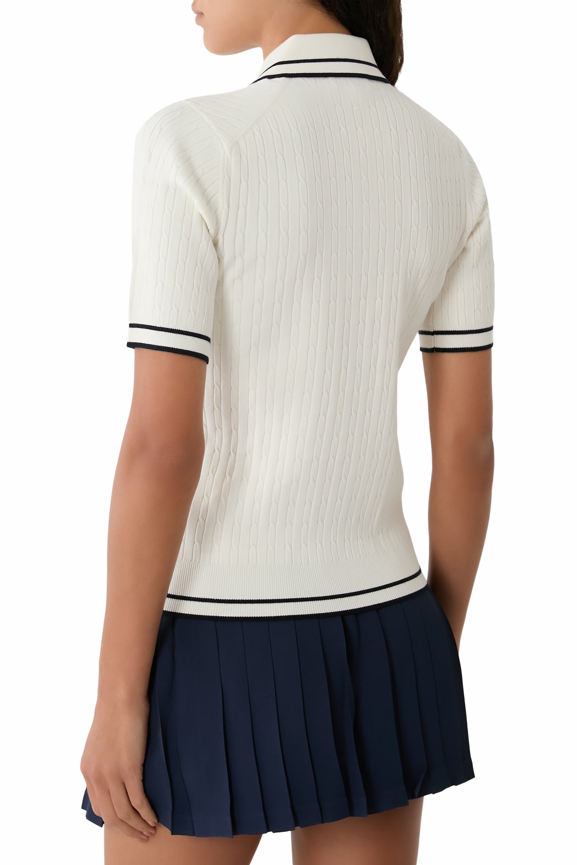 Signature Logo Mini Cable Polo Shirt