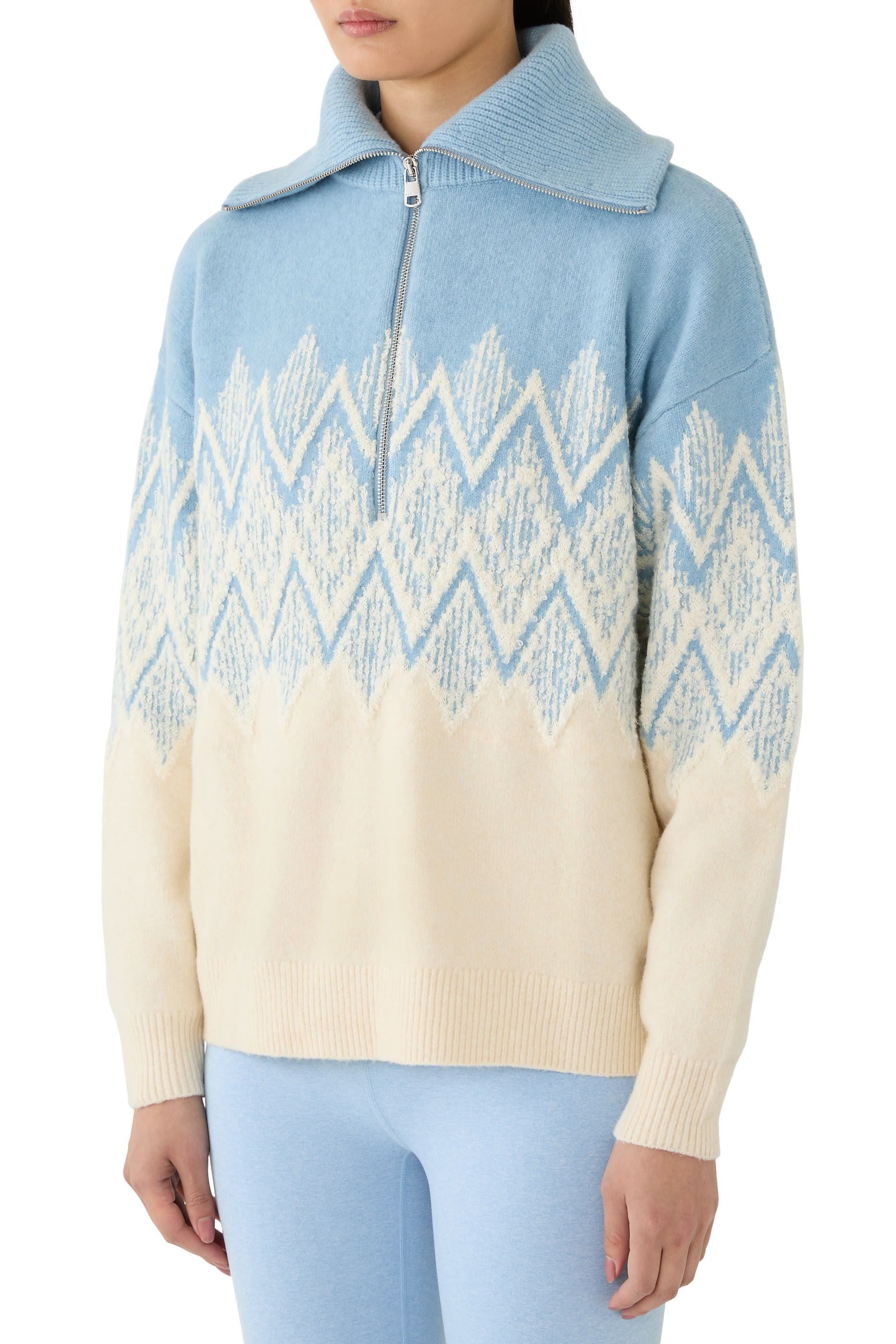 Hedda Fairisle Half-Zip Knit