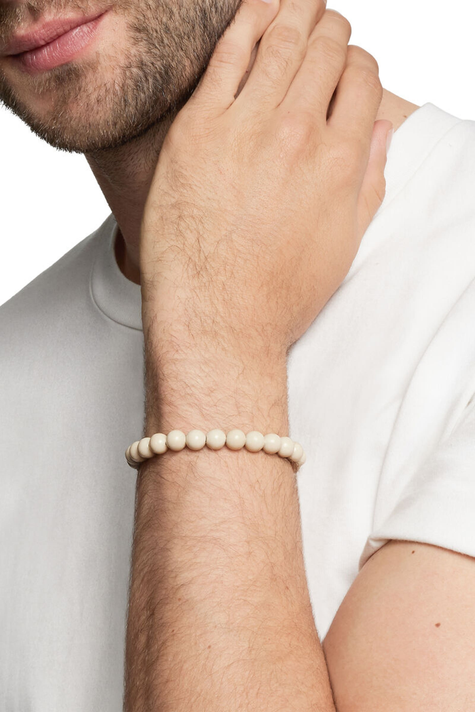 Spiritual Beads River Stone Bracelet, Sterling Silver & Beads