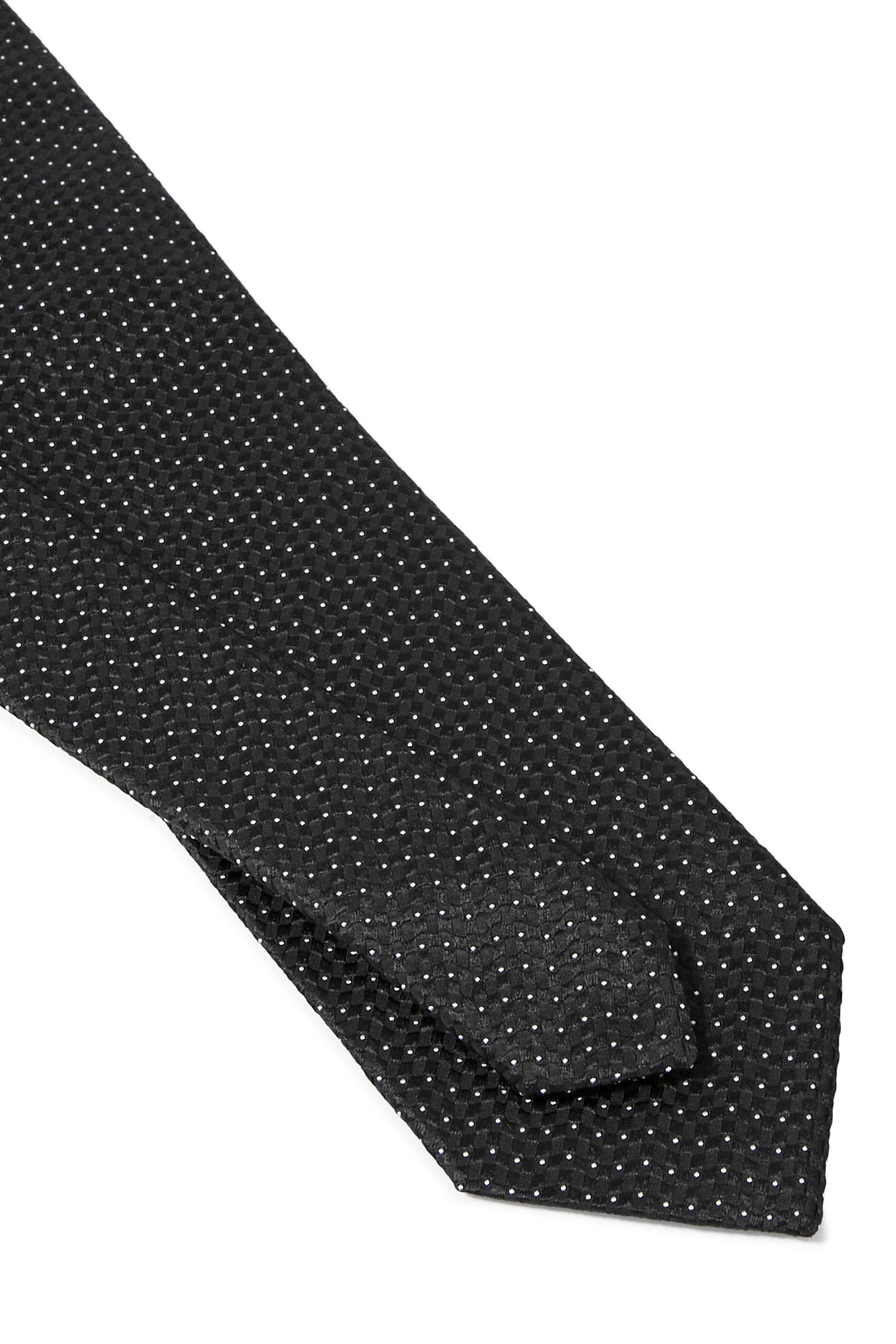  Pin-Dot Woven Silk Tie