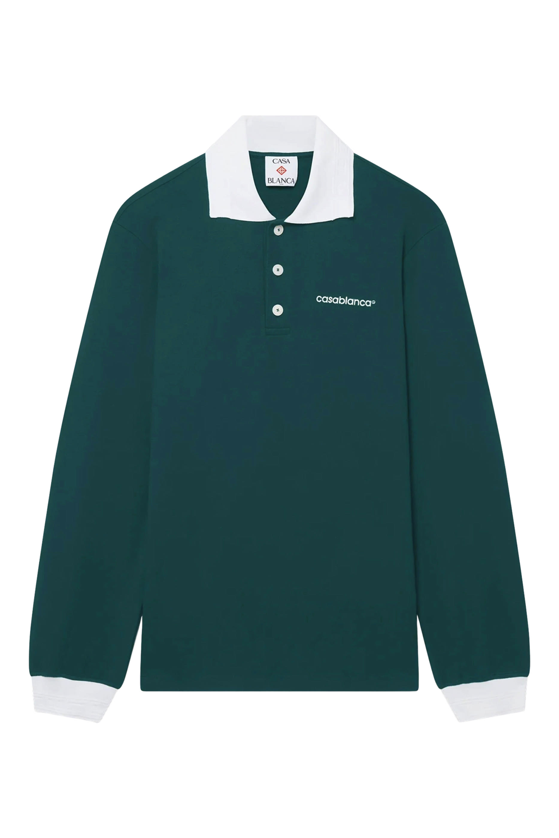 Long Sleeve Viscose Polo Shirt