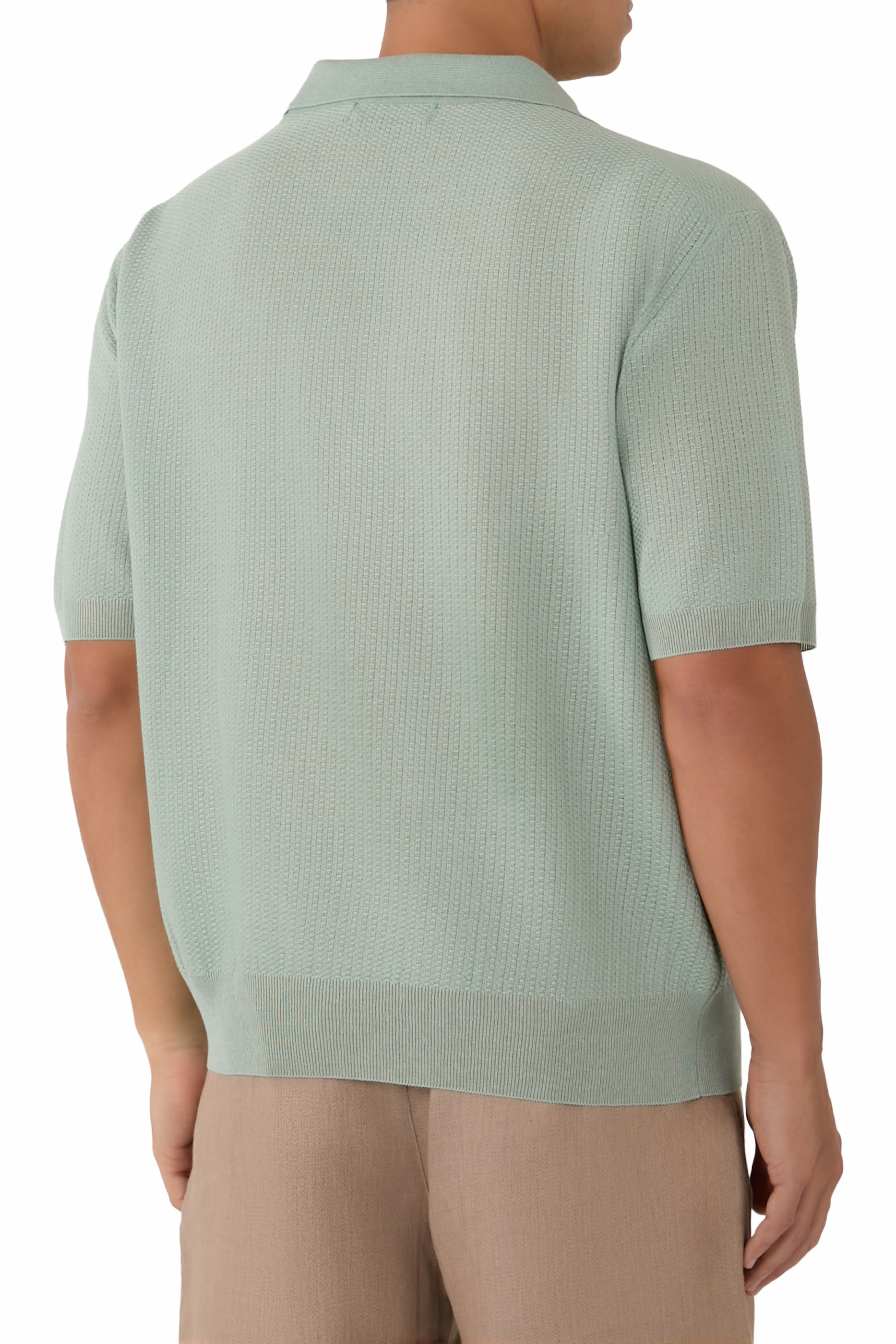 Layered Neck Knit Polo