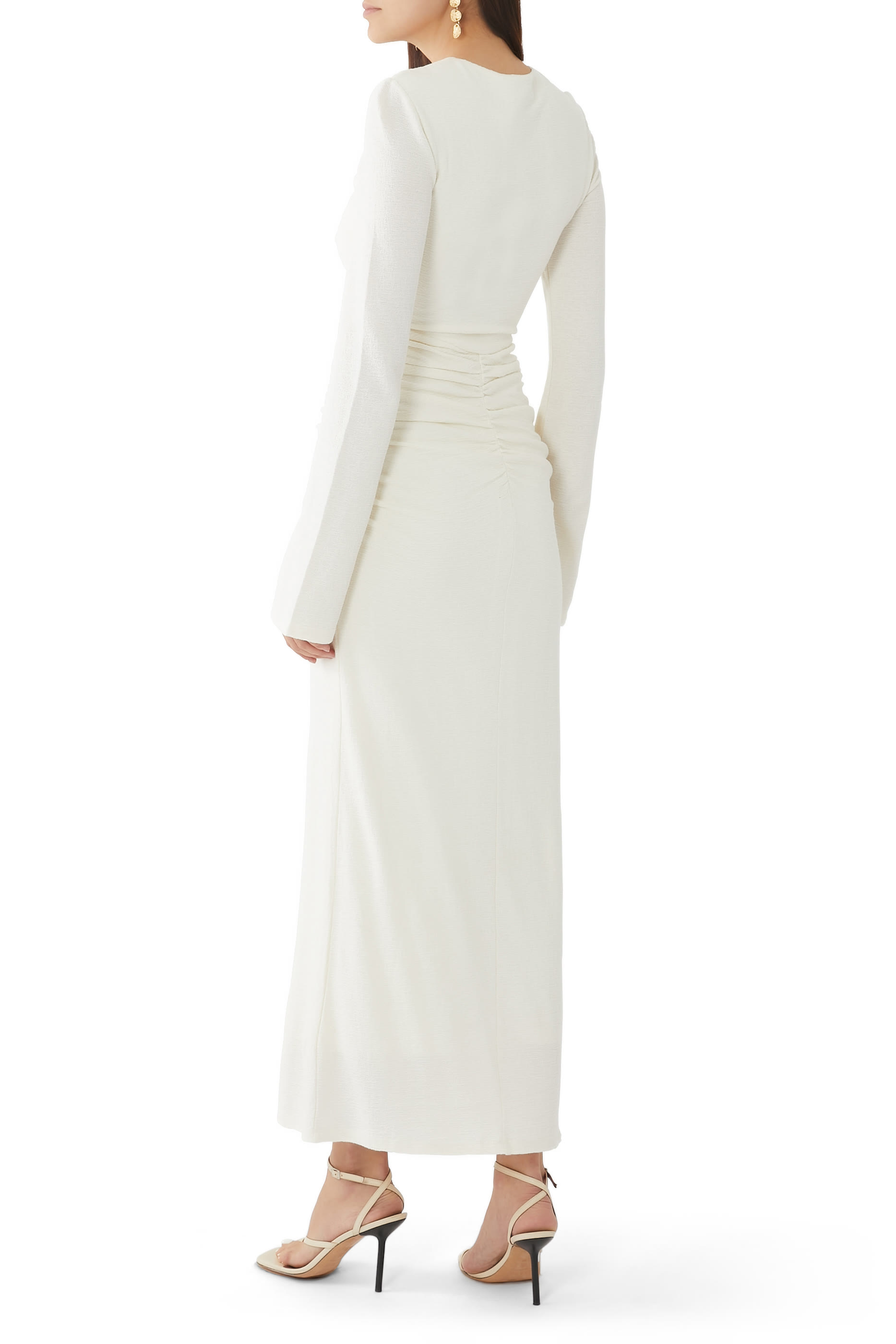 Beau Drawstring Gathered Maxi Dress