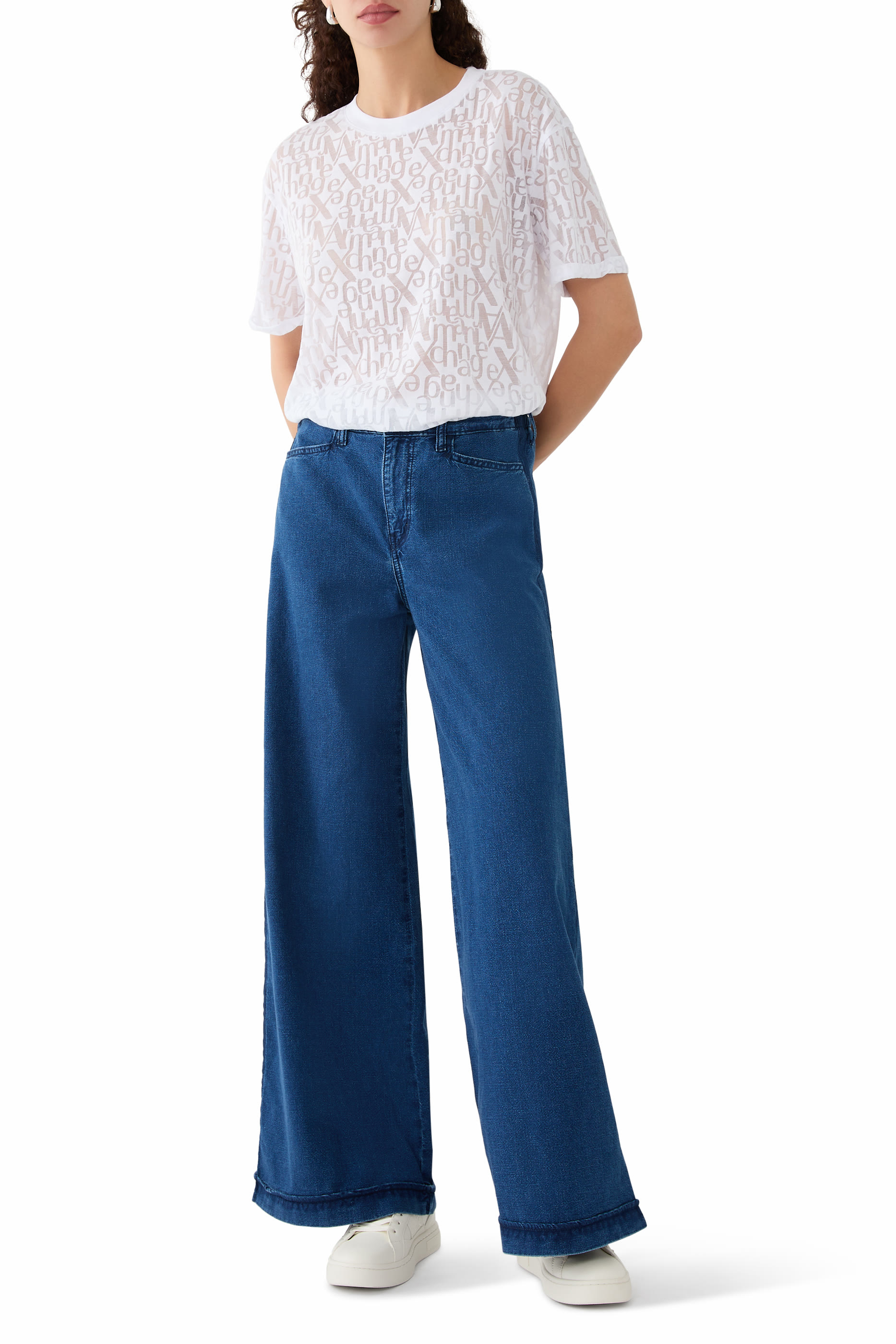 Logo Flamed Fabric T-Shirt