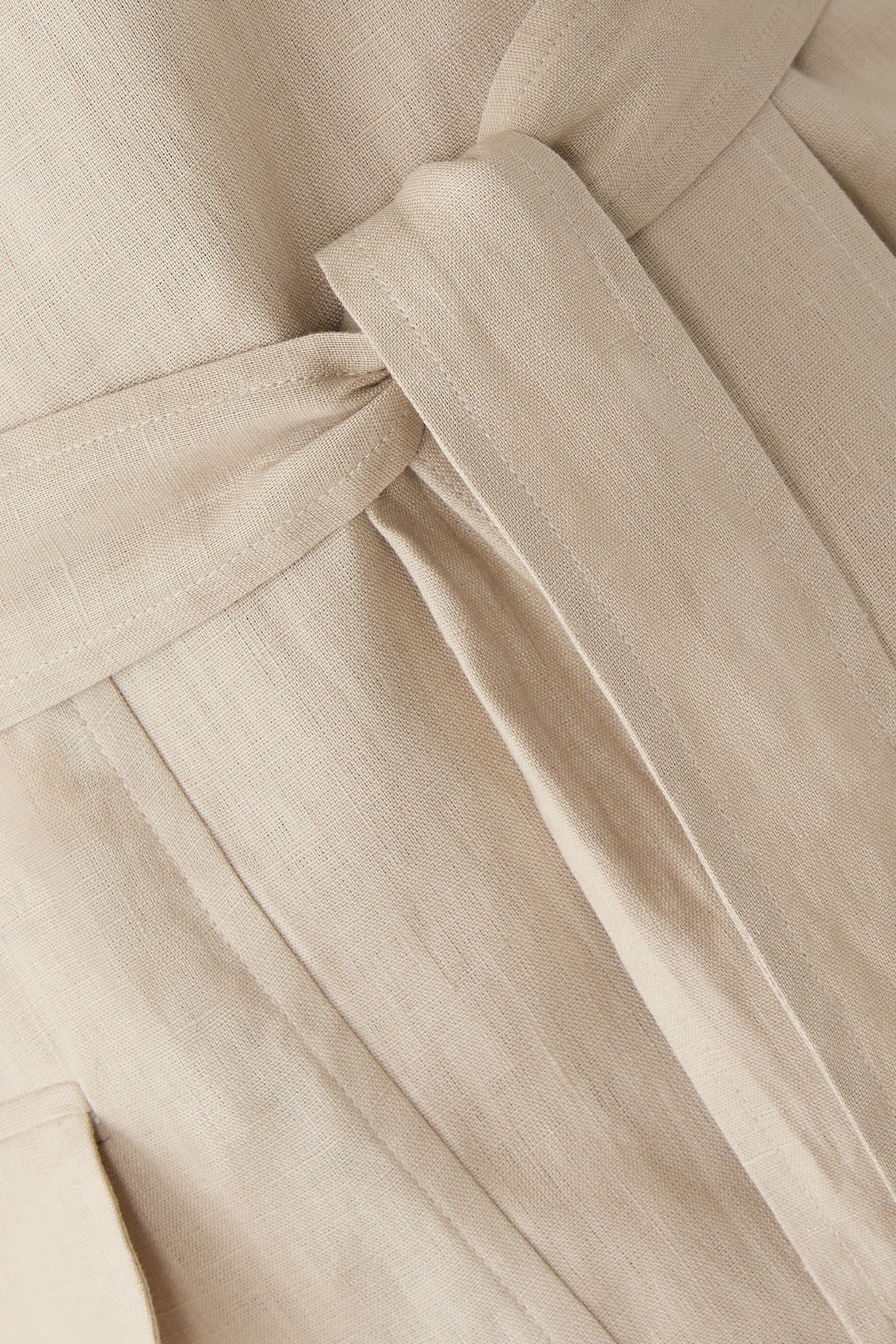 Pure Linen Shirt Jacket with Panel