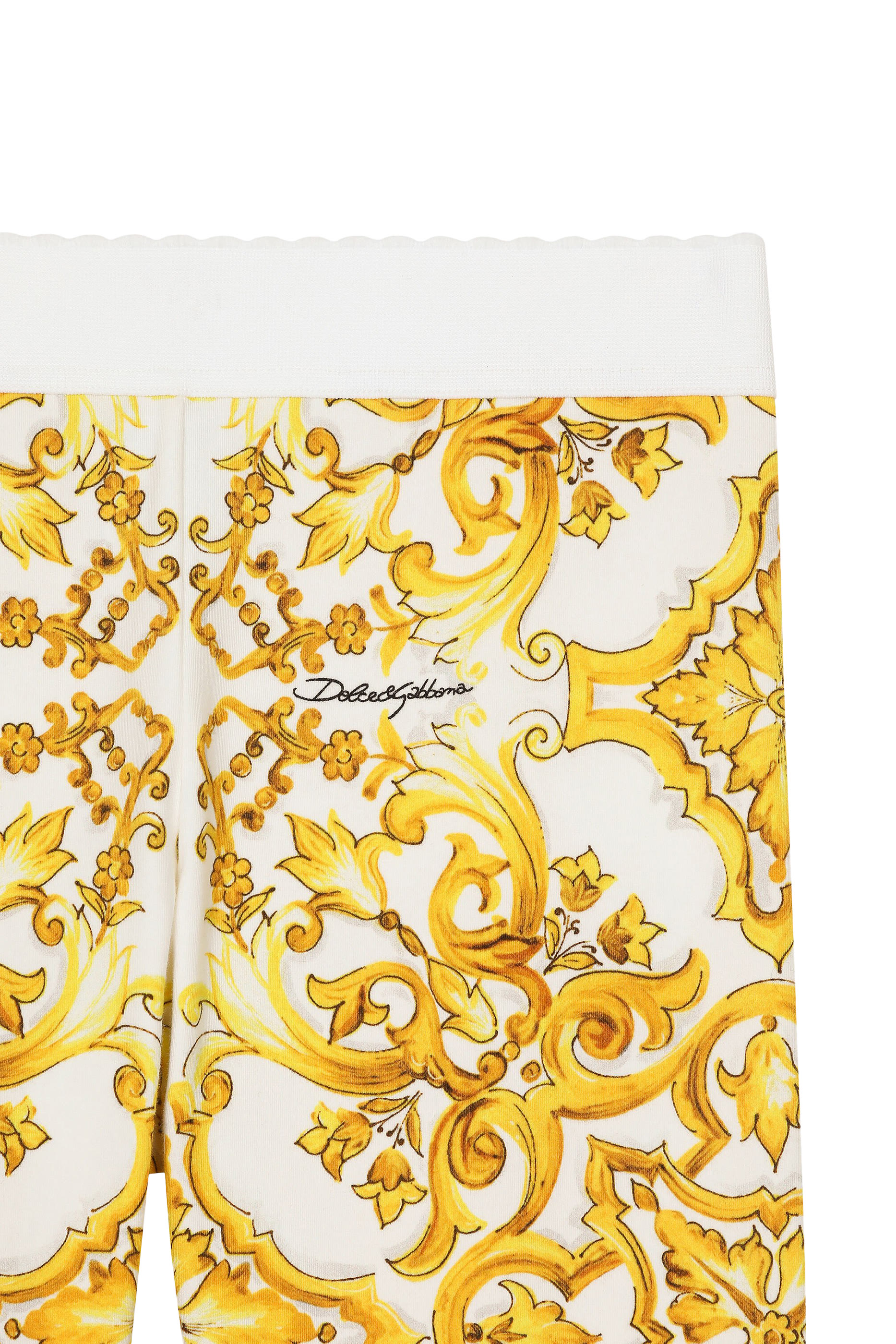 Kids Interlock Leggings with Yellow Majoilca Print