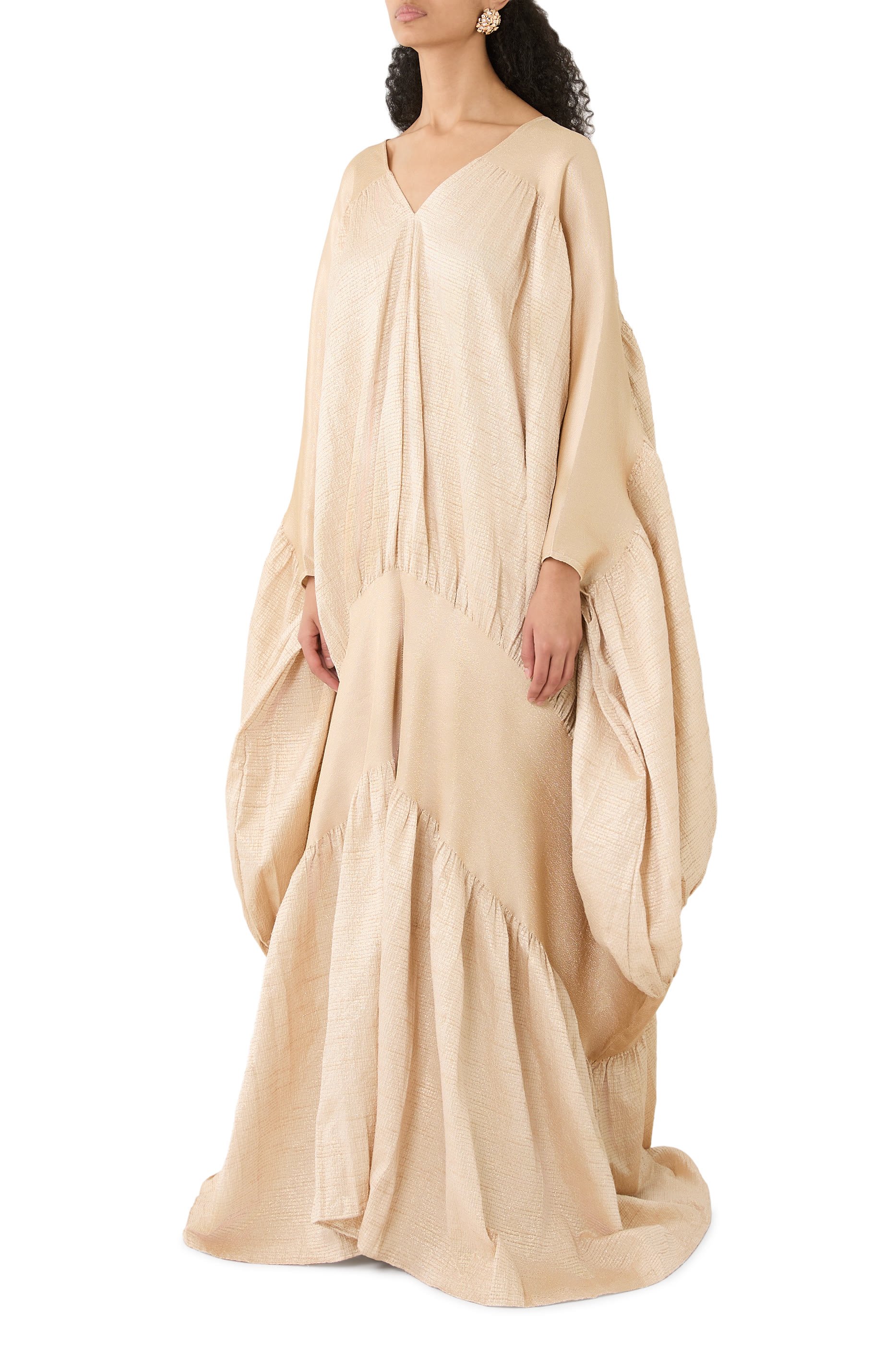 Knitted V-Neck Kaftan