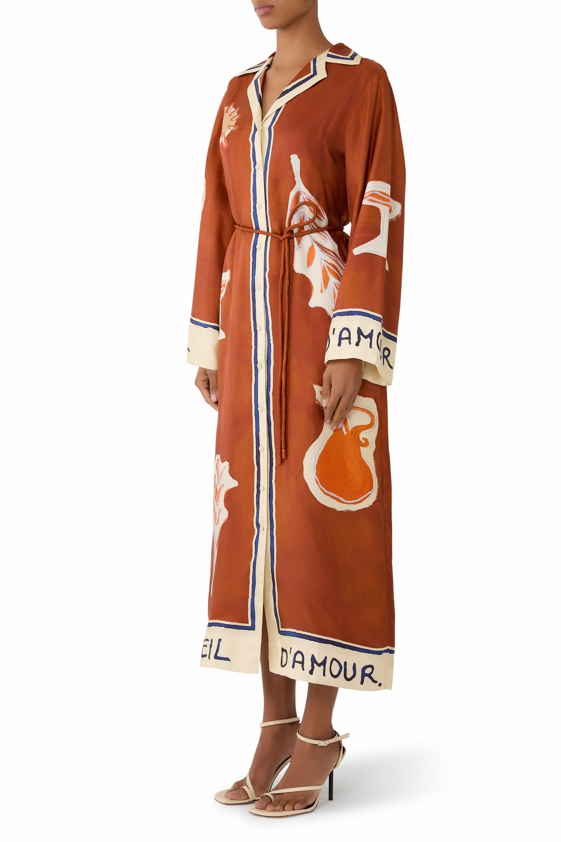 Soleil D'Amour Silk Shirtdress